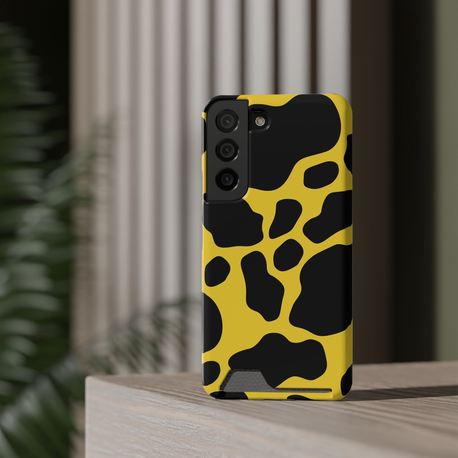 Yellow and Black Cow Print Phone Case, Artsulli - Art is Long, Life is Short, Phone Case, , , , , , , 