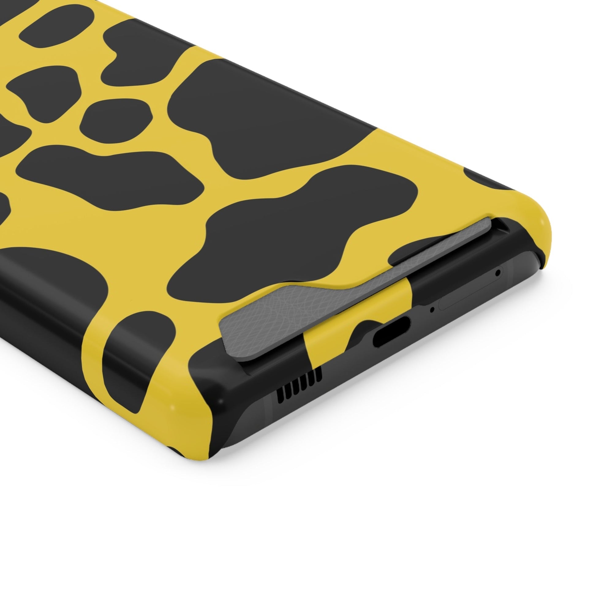 Yellow and Black Cow Print Phone Case, Artsulli - Art is Long, Life is Short, Phone Case, , , , , , , 