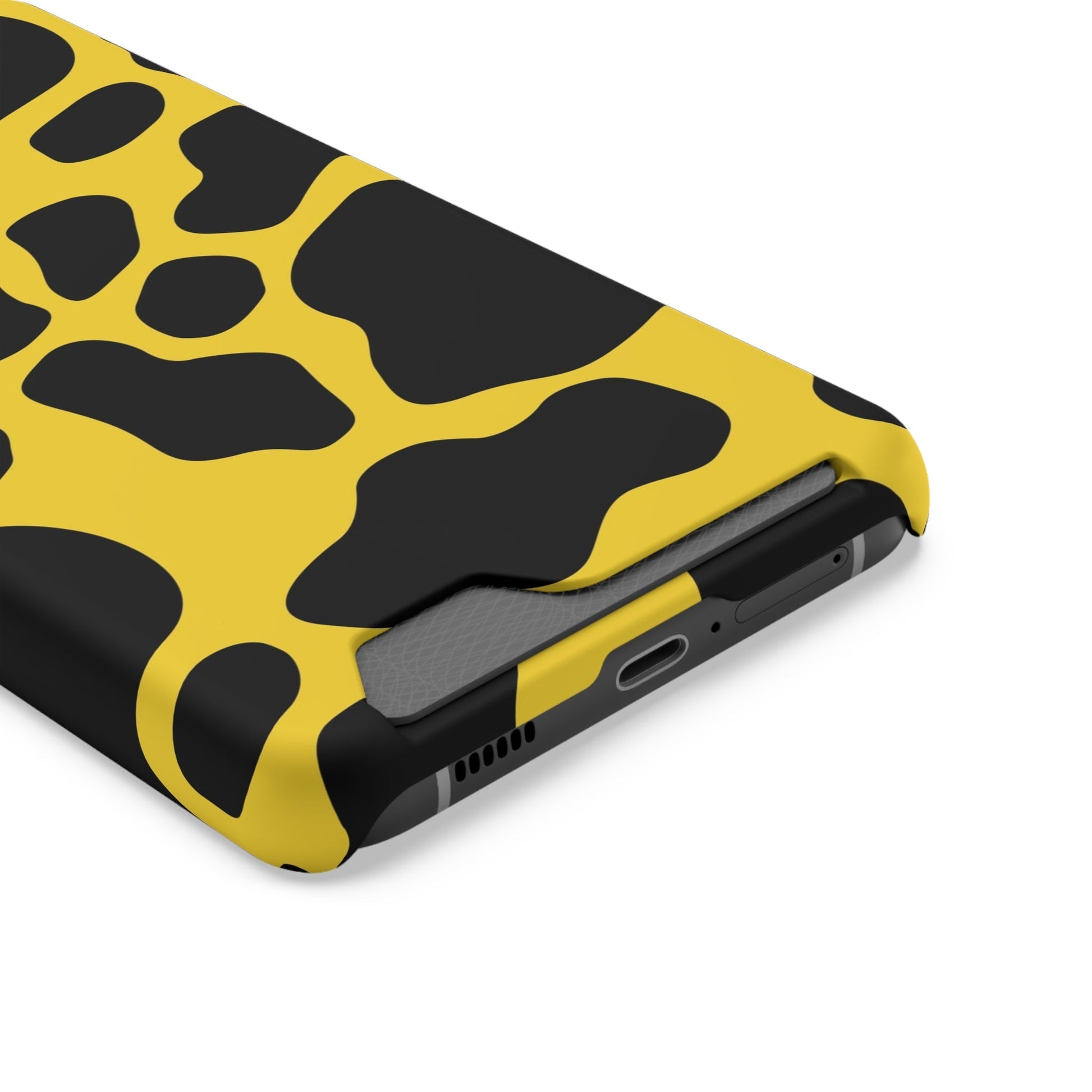 Yellow and Black Cow Print Phone Case, Artsulli - Art is Long, Life is Short, Phone Case, , , , , , , 