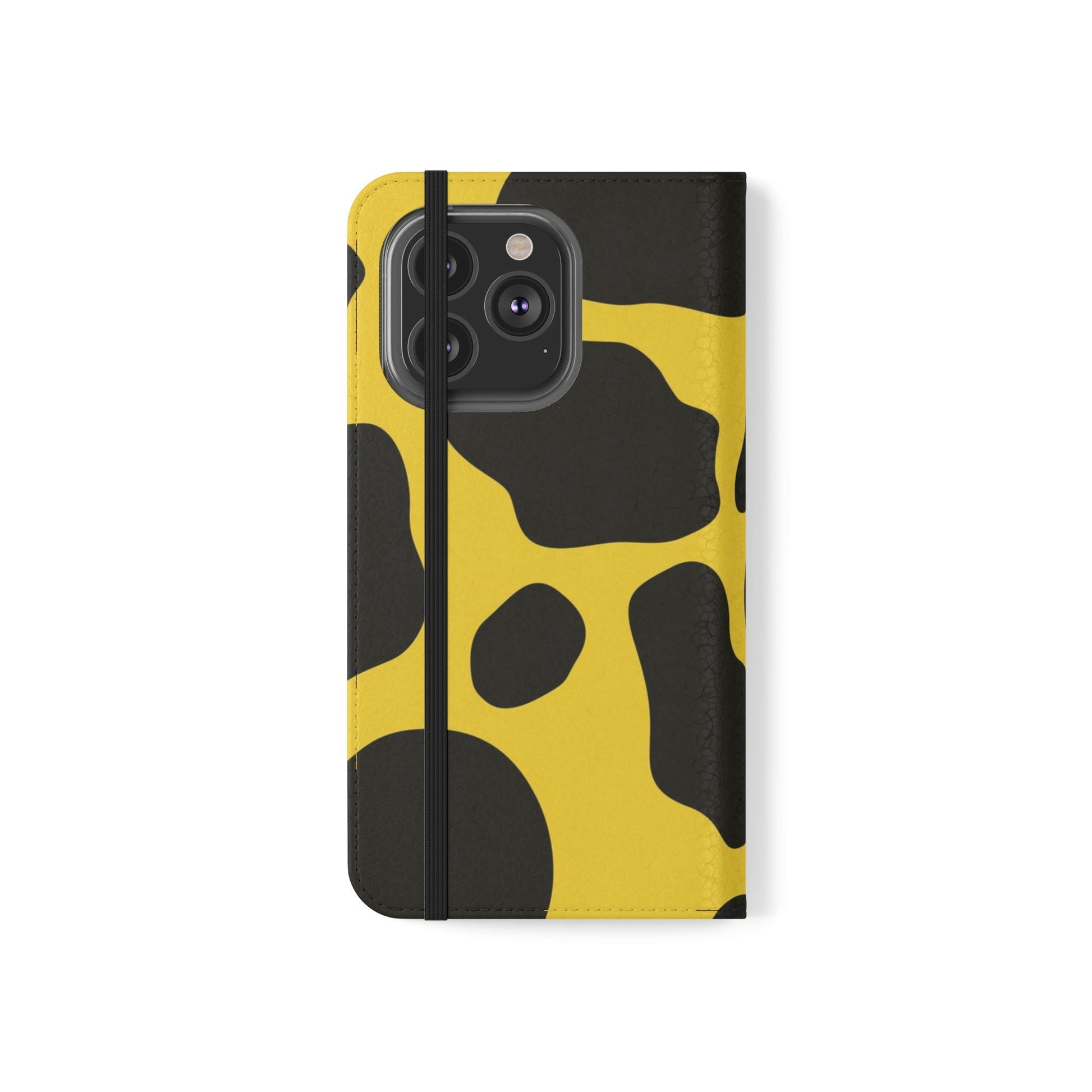 Yellow and Black Cow Print Phone Case, Artsulli - Art is Long, Life is Short, Phone Case, , , , , , , 