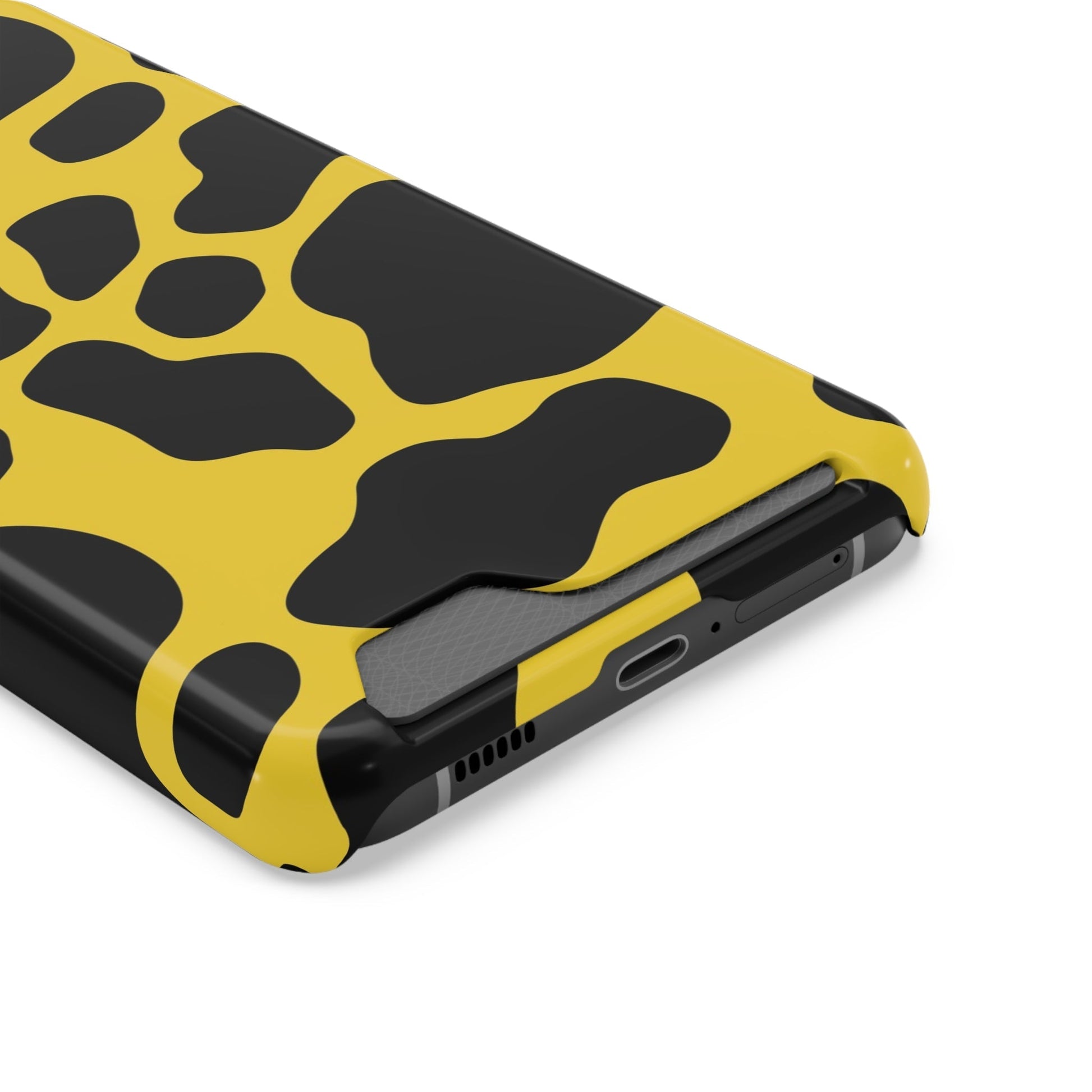 Yellow and Black Cow Print Phone Case, Artsulli - Art is Long, Life is Short, Phone Case, , , , , , , 