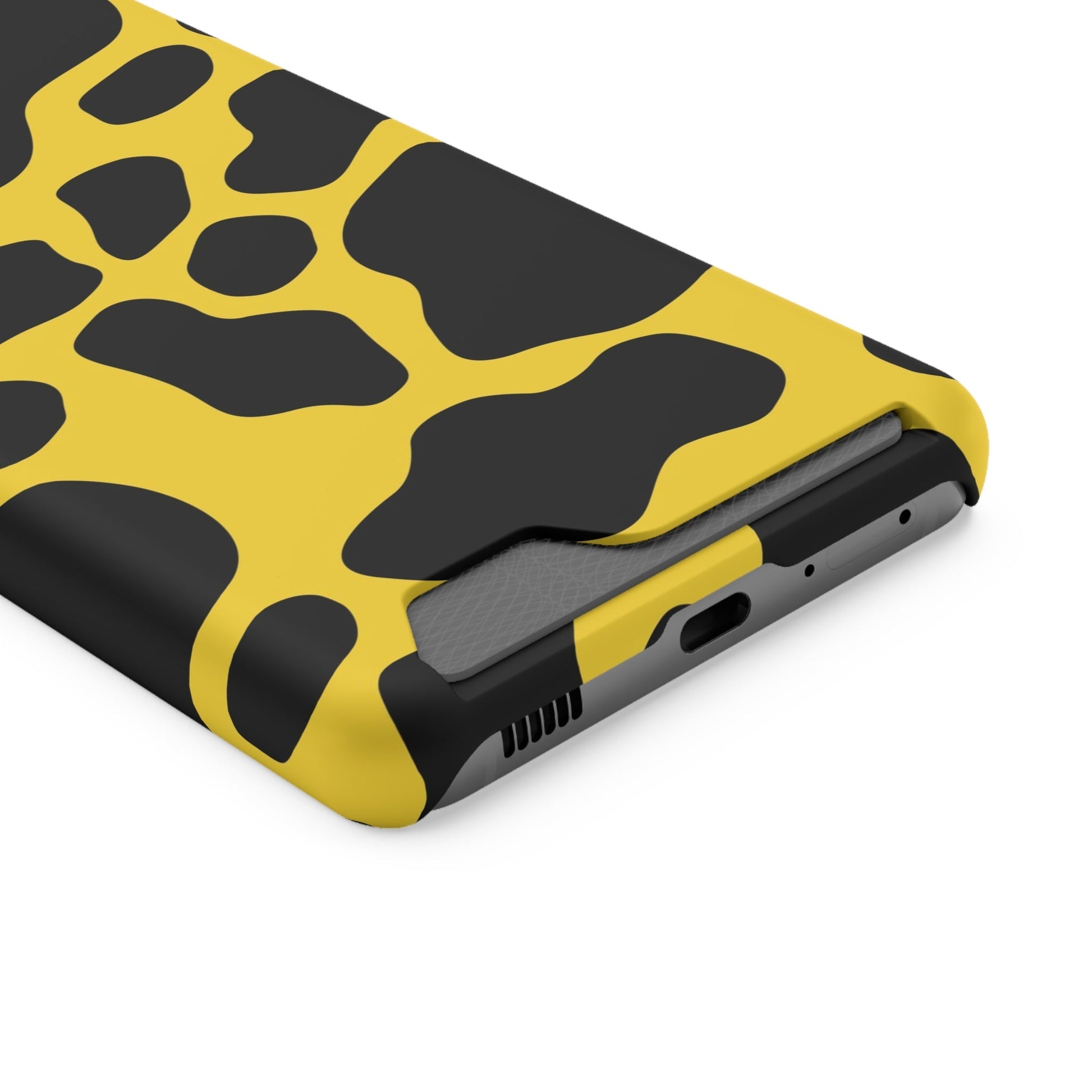 Yellow and Black Cow Print Phone Case, Artsulli - Art is Long, Life is Short, Phone Case, , , , , , , 