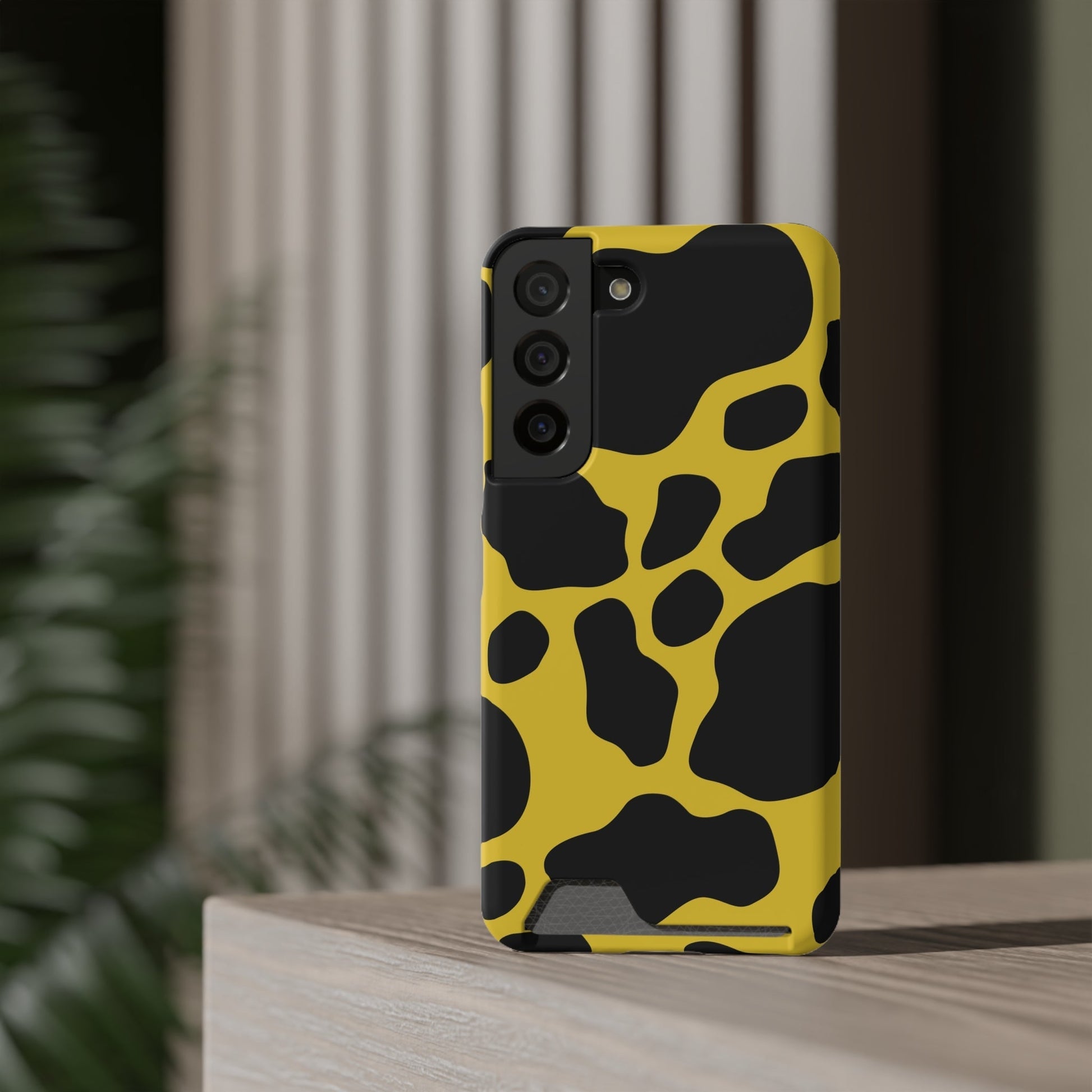 Yellow and Black Cow Print Phone Case, Artsulli - Art is Long, Life is Short, Phone Case, , , , , , , 