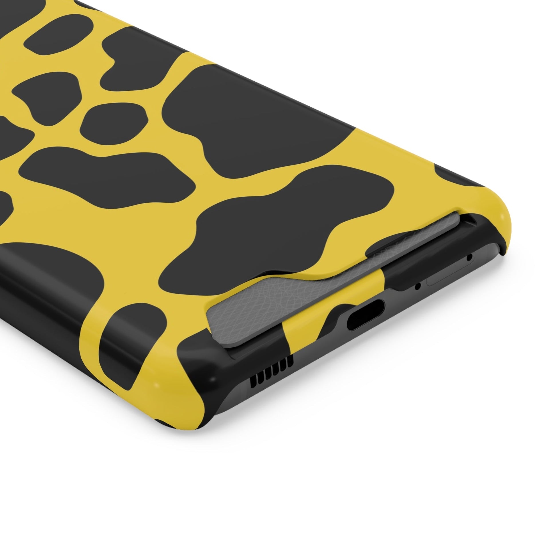 Yellow and Black Cow Print Phone Case, Artsulli - Art is Long, Life is Short, Phone Case, , , , , , , 