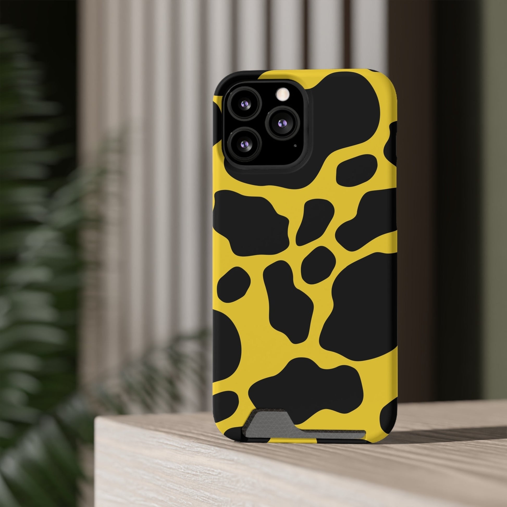 Yellow and Black Cow Print Phone Case, Artsulli - Art is Long, Life is Short, Phone Case, , , , , , , 
