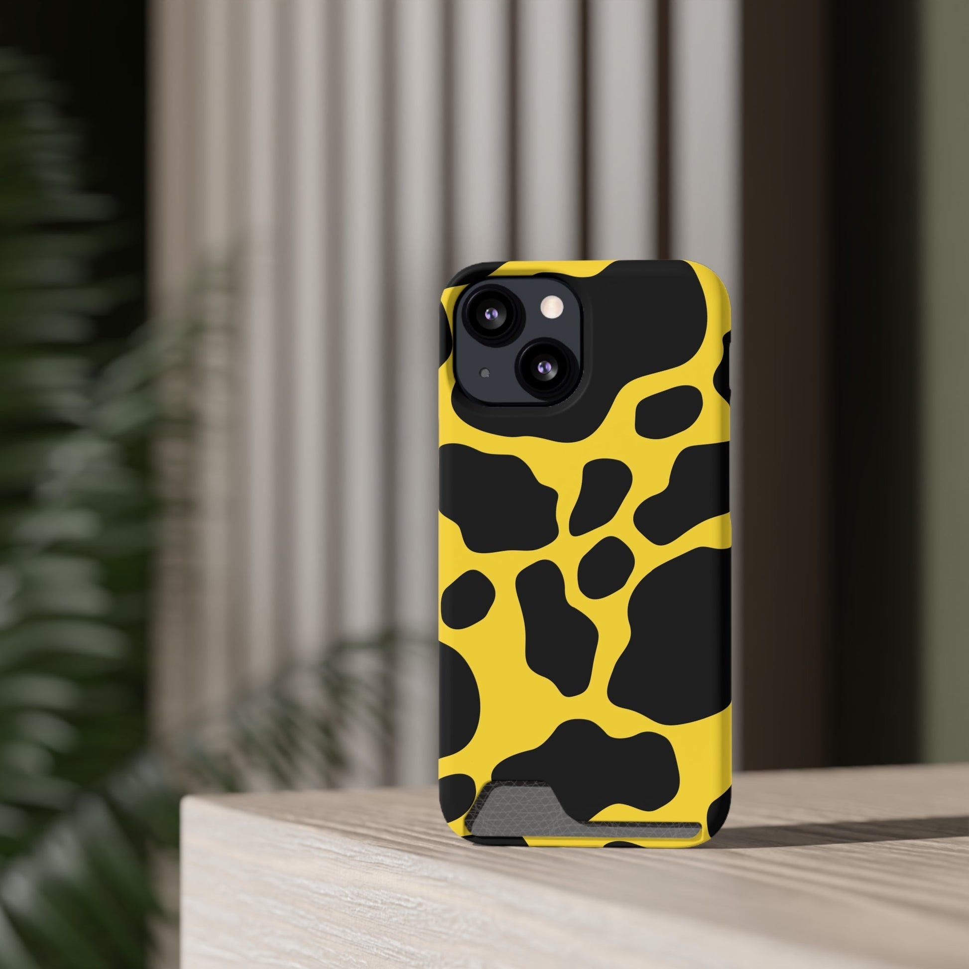 Yellow and Black Cow Print Phone Case, Artsulli - Art is Long, Life is Short, Phone Case, , , , , , , 