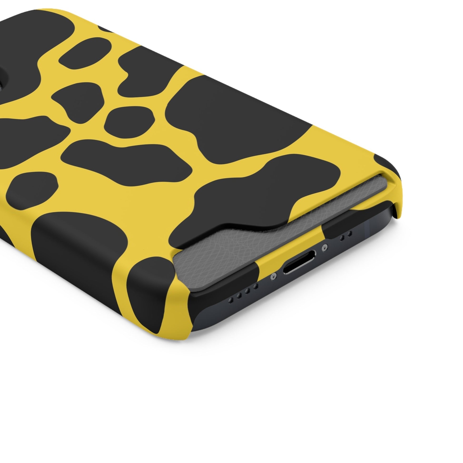 Yellow and Black Cow Print Phone Case, Artsulli - Art is Long, Life is Short, Phone Case, , , , , , , 