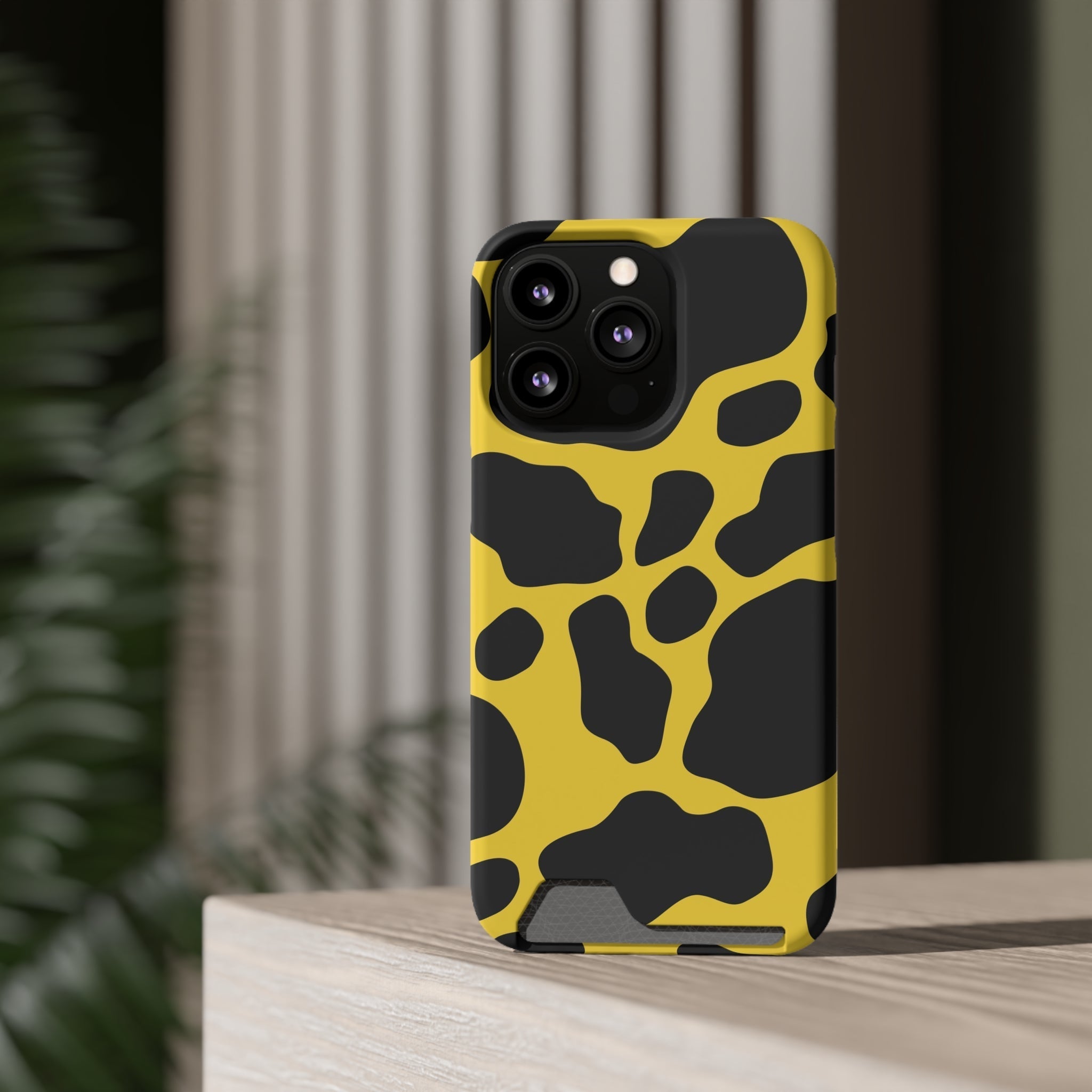 Yellow and Black Cow Print Phone Case, Artsulli - Art is Long, Life is Short, Phone Case, , , , , , , 