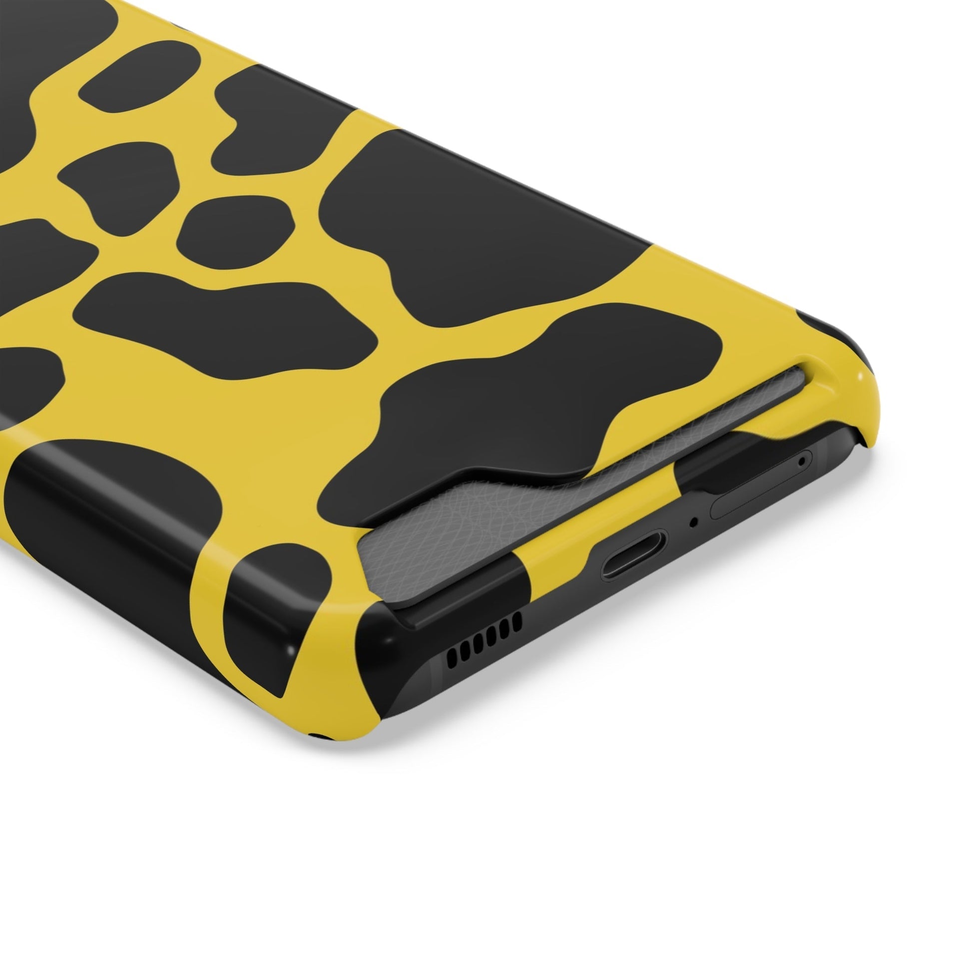 Yellow and Black Cow Print Phone Case, Artsulli - Art is Long, Life is Short, Phone Case, , , , , , , 