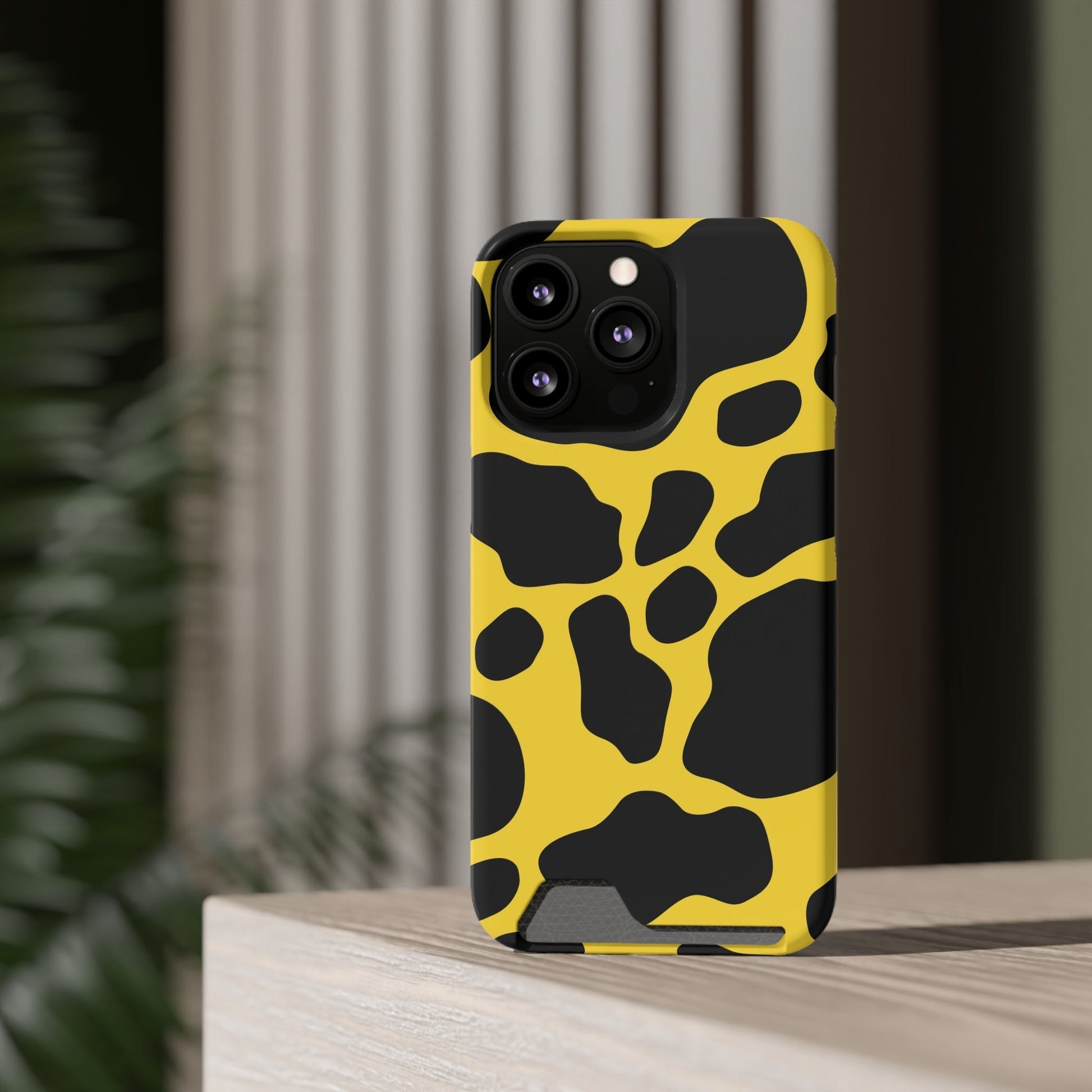 Yellow and Black Cow Print Phone Case, Artsulli - Art is Long, Life is Short, Phone Case, , , , , , , 