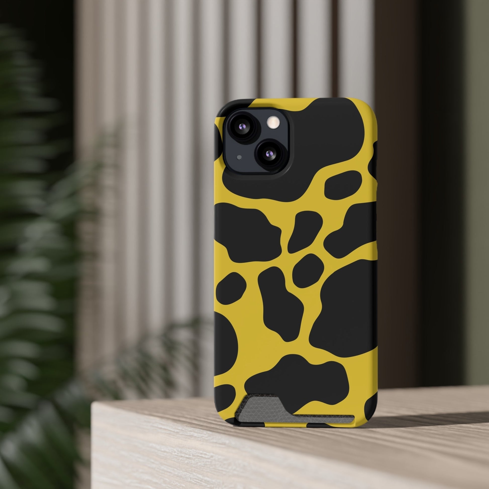 Yellow and Black Cow Print Phone Case, Artsulli - Art is Long, Life is Short, Phone Case, , , , , , , 