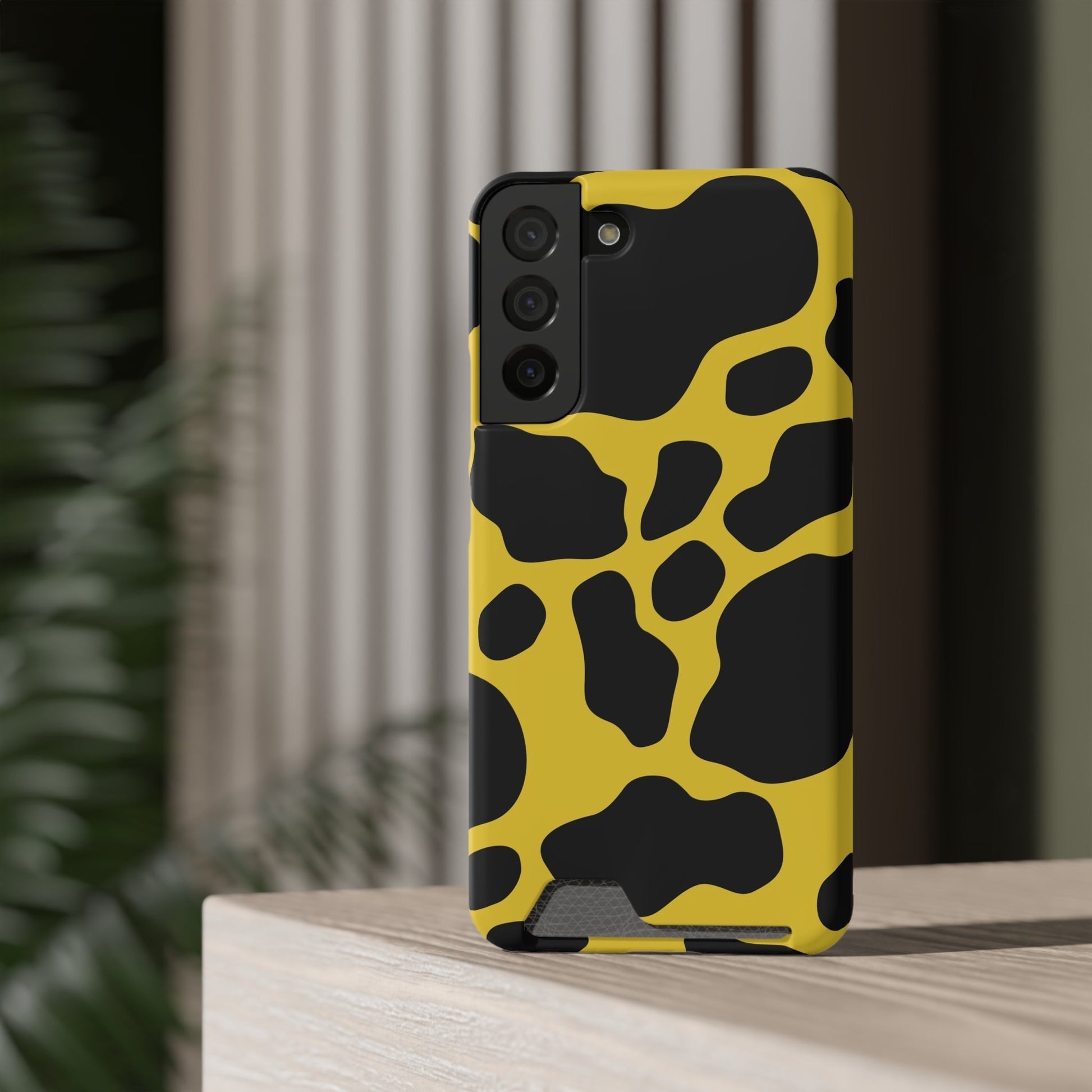 Yellow and Black Cow Print Phone Case, Artsulli - Art is Long, Life is Short, Phone Case, , , , , , , 