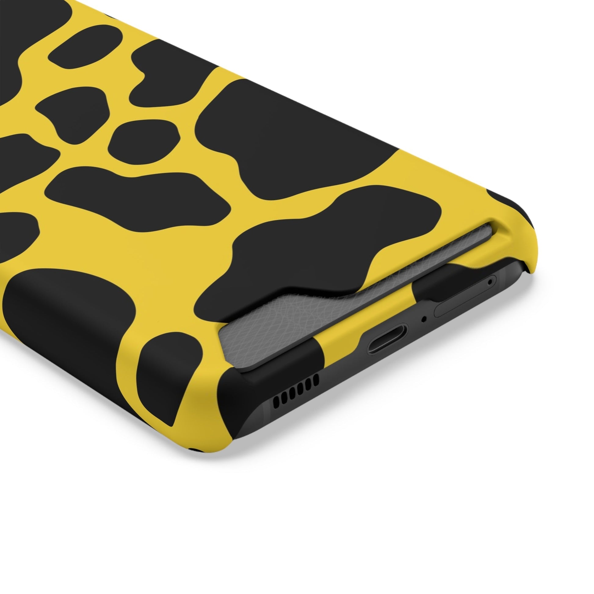 Yellow and Black Cow Print Phone Case, Artsulli - Art is Long, Life is Short, Phone Case, , , , , , , 