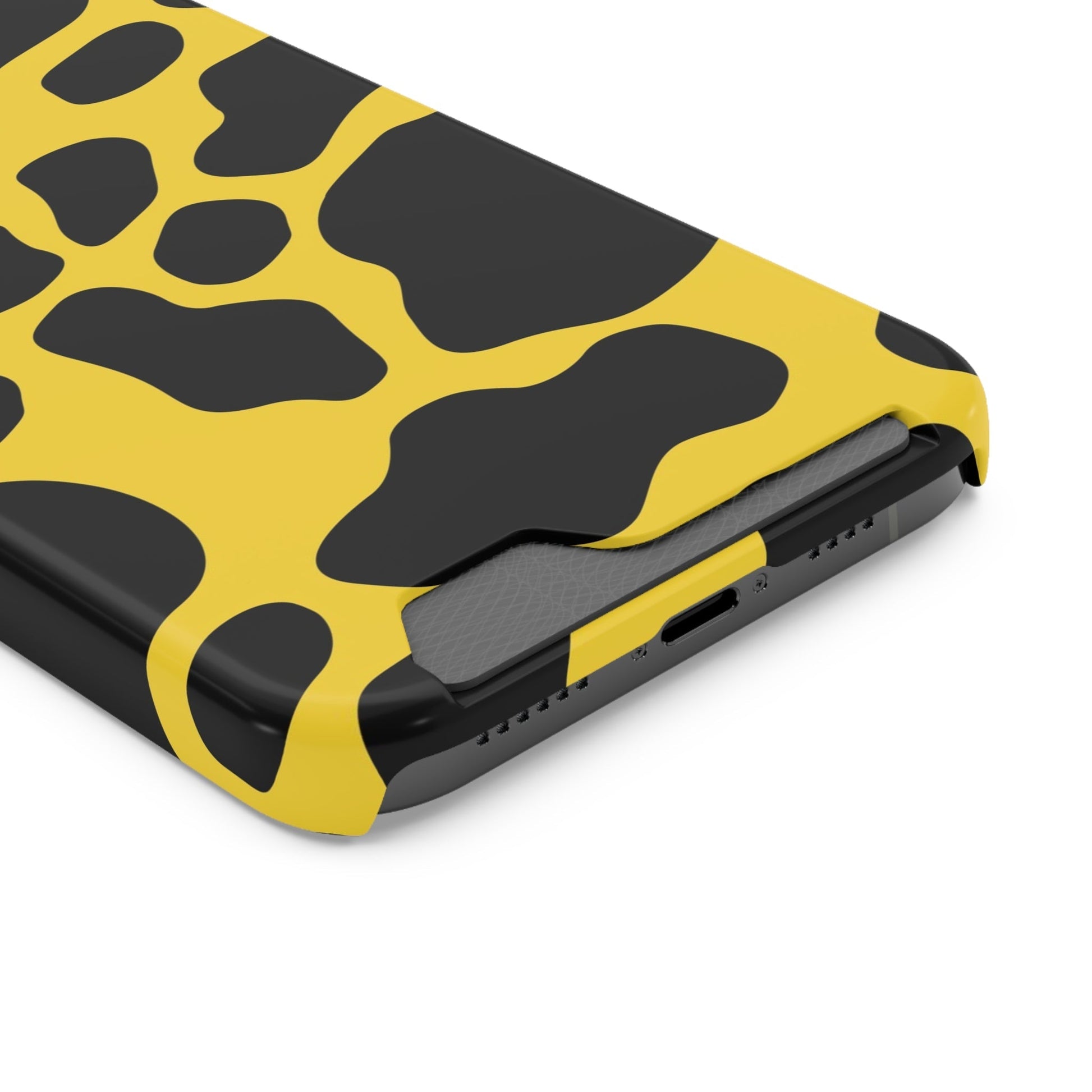Yellow and Black Cow Print Phone Case, Artsulli - Art is Long, Life is Short, Phone Case, , , , , , , 