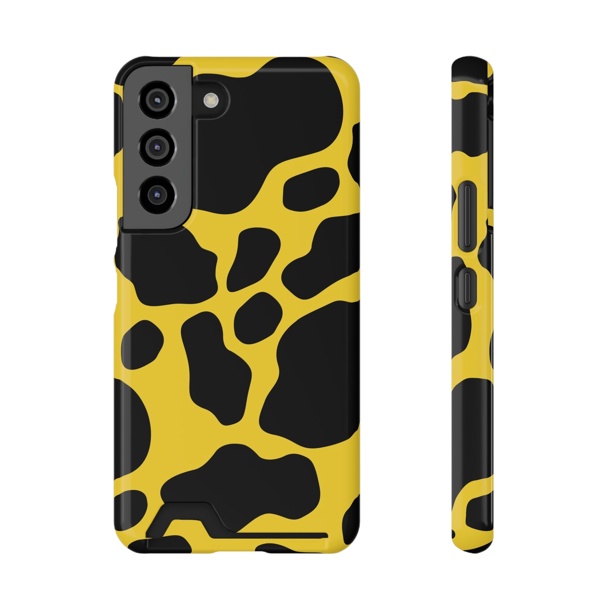 Yellow and Black Cow Print Phone Case, Artsulli - Art is Long, Life is Short, Phone Case, Size, Samsung Galaxy S22, Surface, Glossy, Shape, Without gift packaging, 83374175714072556406
