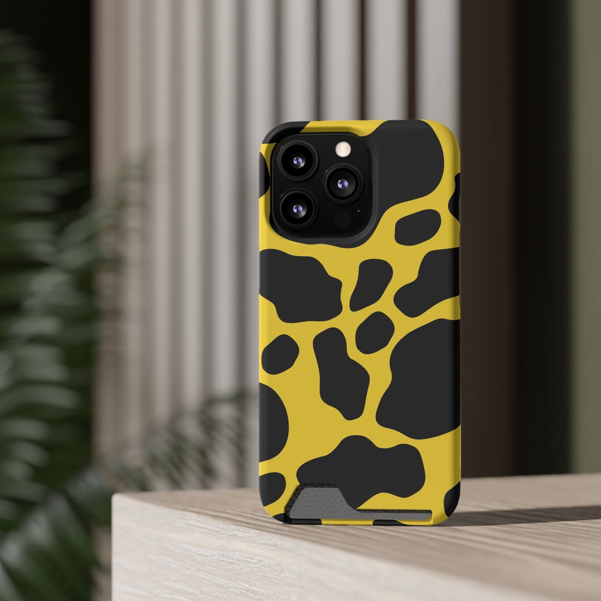Yellow and Black Cow Print Phone Case, Artsulli - Art is Long, Life is Short, Phone Case, , , , , , , 