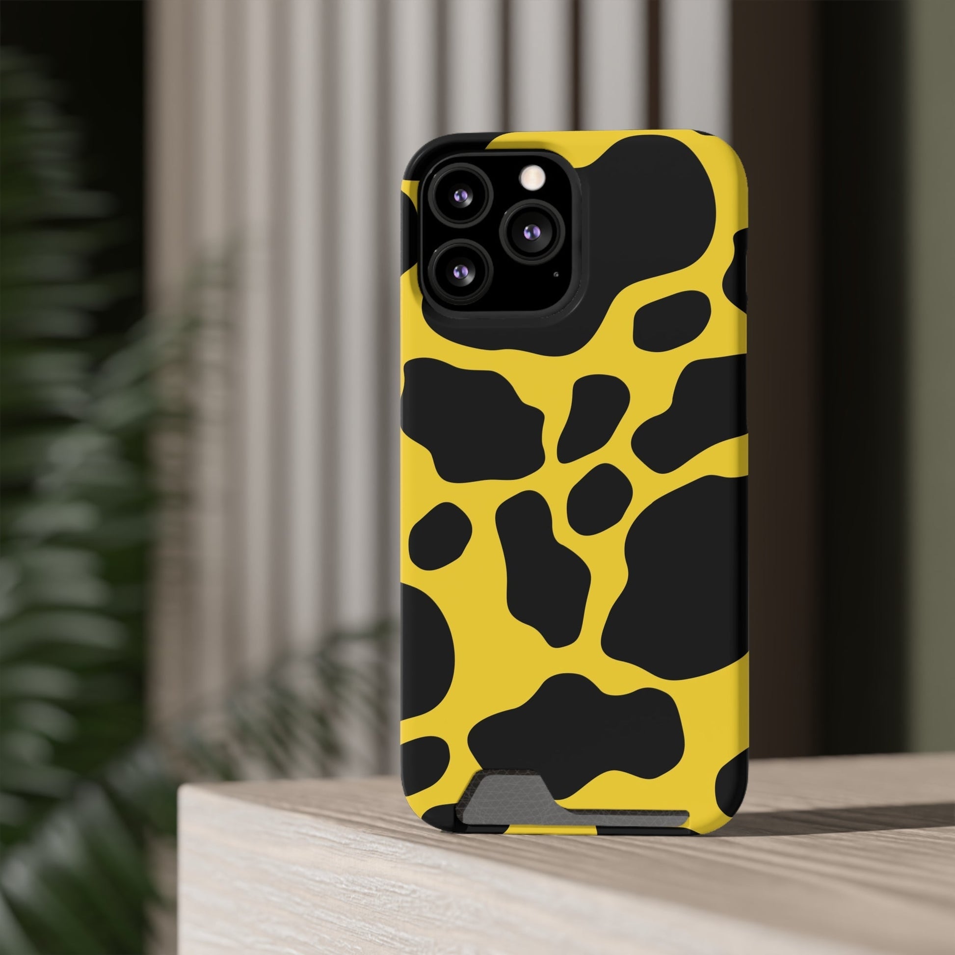 Yellow and Black Cow Print Phone Case, Artsulli - Art is Long, Life is Short, Phone Case, , , , , , , 