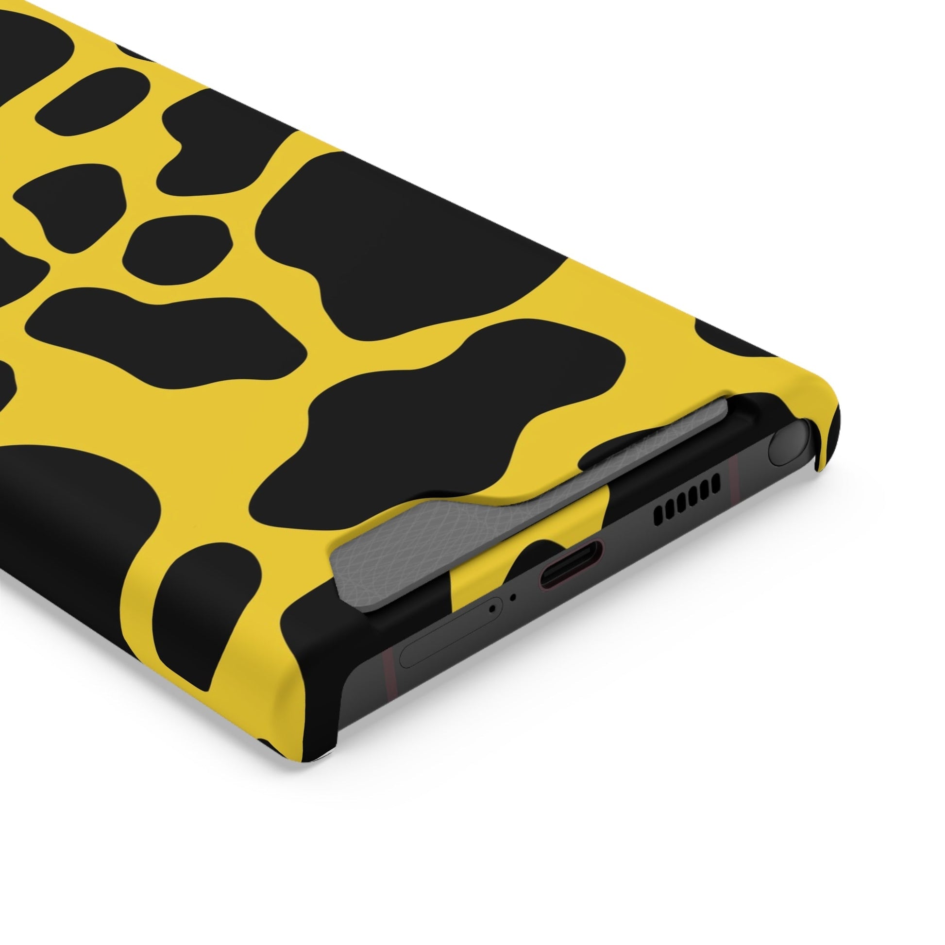 Yellow and Black Cow Print Phone Case, Artsulli - Art is Long, Life is Short, Phone Case, , , , , , , 