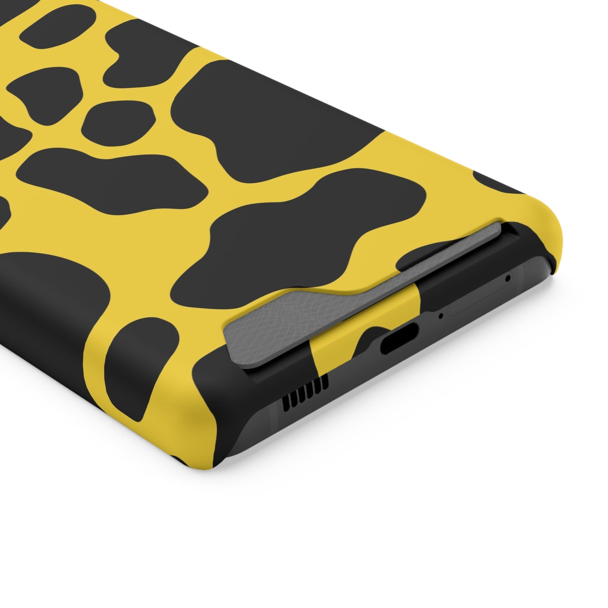 Yellow and Black Cow Print Phone Case, Artsulli - Art is Long, Life is Short, Phone Case, , , , , , , 