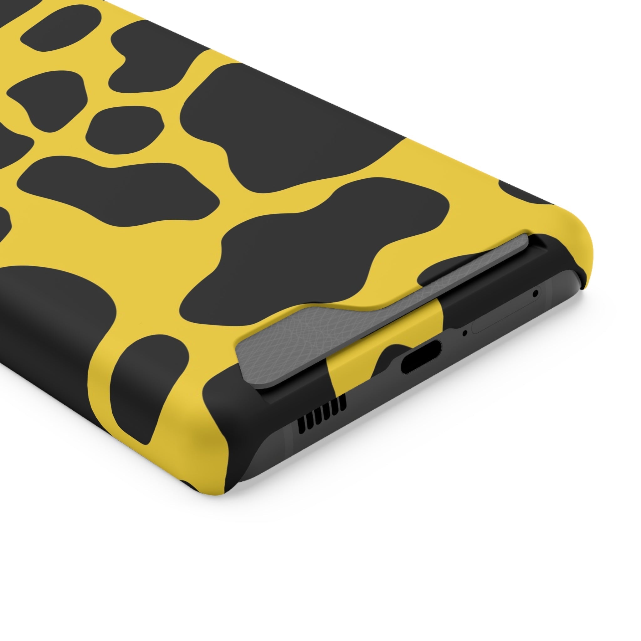Yellow and Black Cow Print Phone Case, Artsulli - Art is Long, Life is Short, Phone Case, , , , , , , 