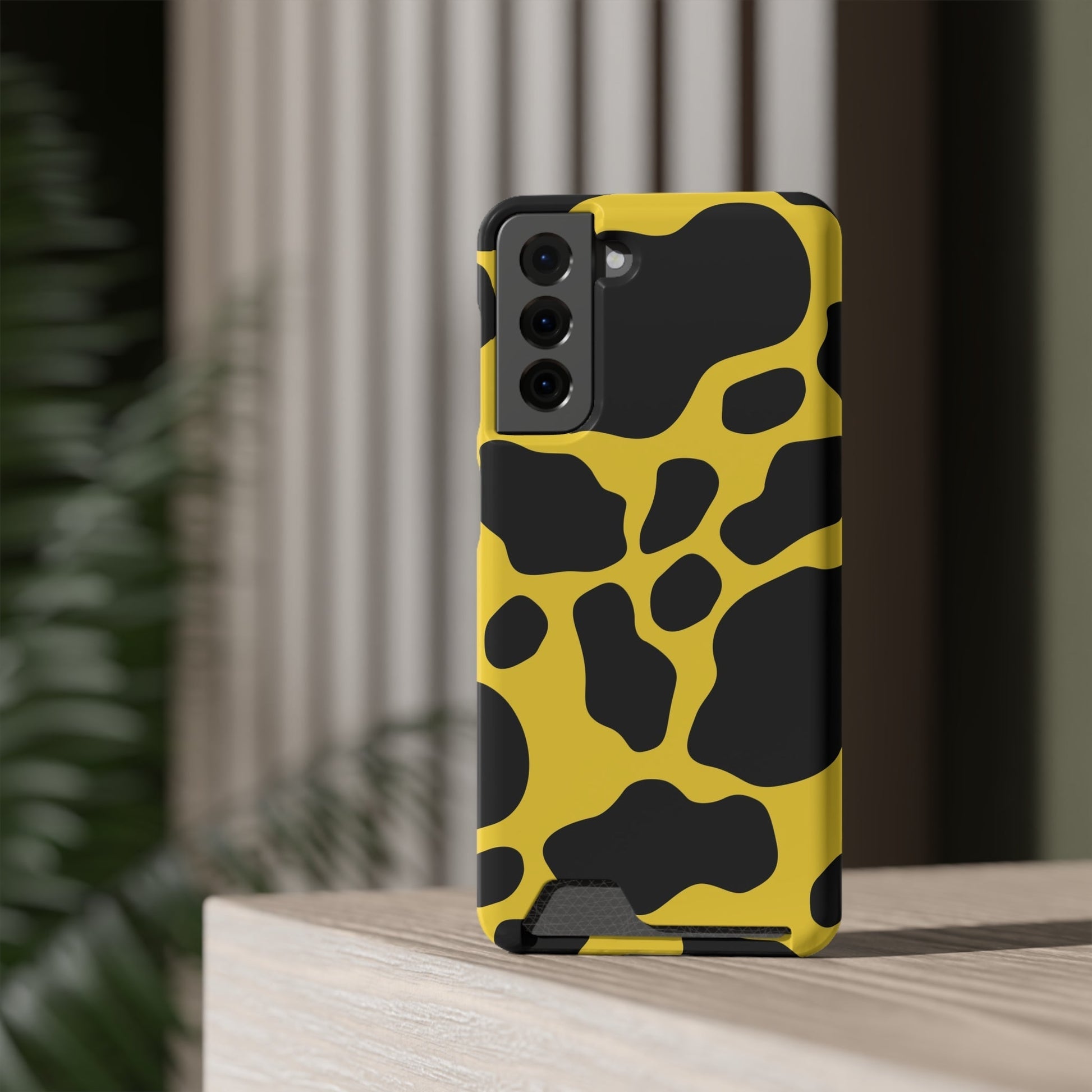 Yellow and Black Cow Print Phone Case, Artsulli - Art is Long, Life is Short, Phone Case, , , , , , , 