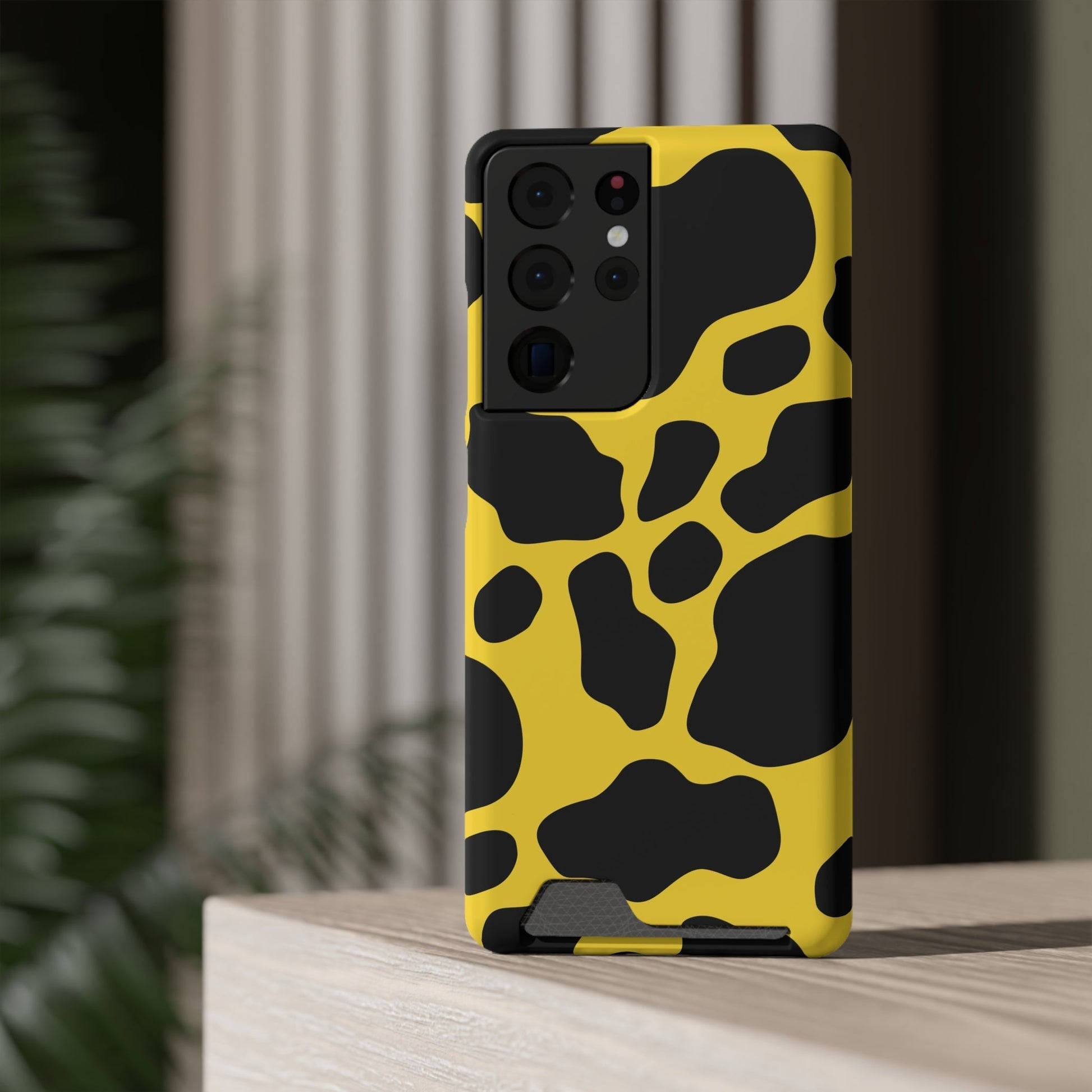 Yellow and Black Cow Print Phone Case, Artsulli - Art is Long, Life is Short, Phone Case, , , , , , , 