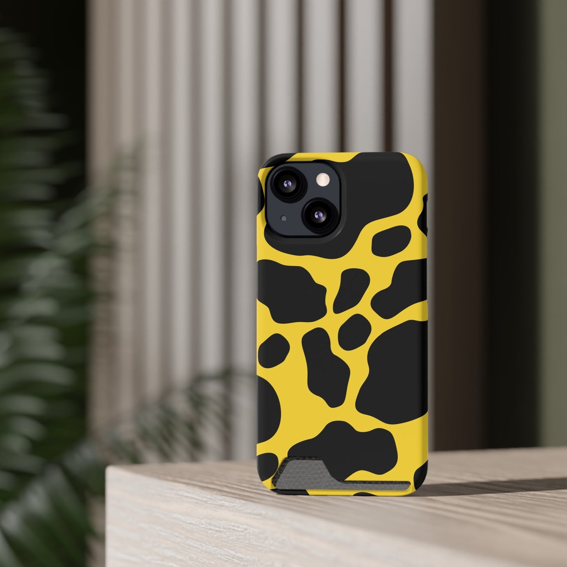 Yellow and Black Cow Print Phone Case, Artsulli - Art is Long, Life is Short, Phone Case, , , , , , , 