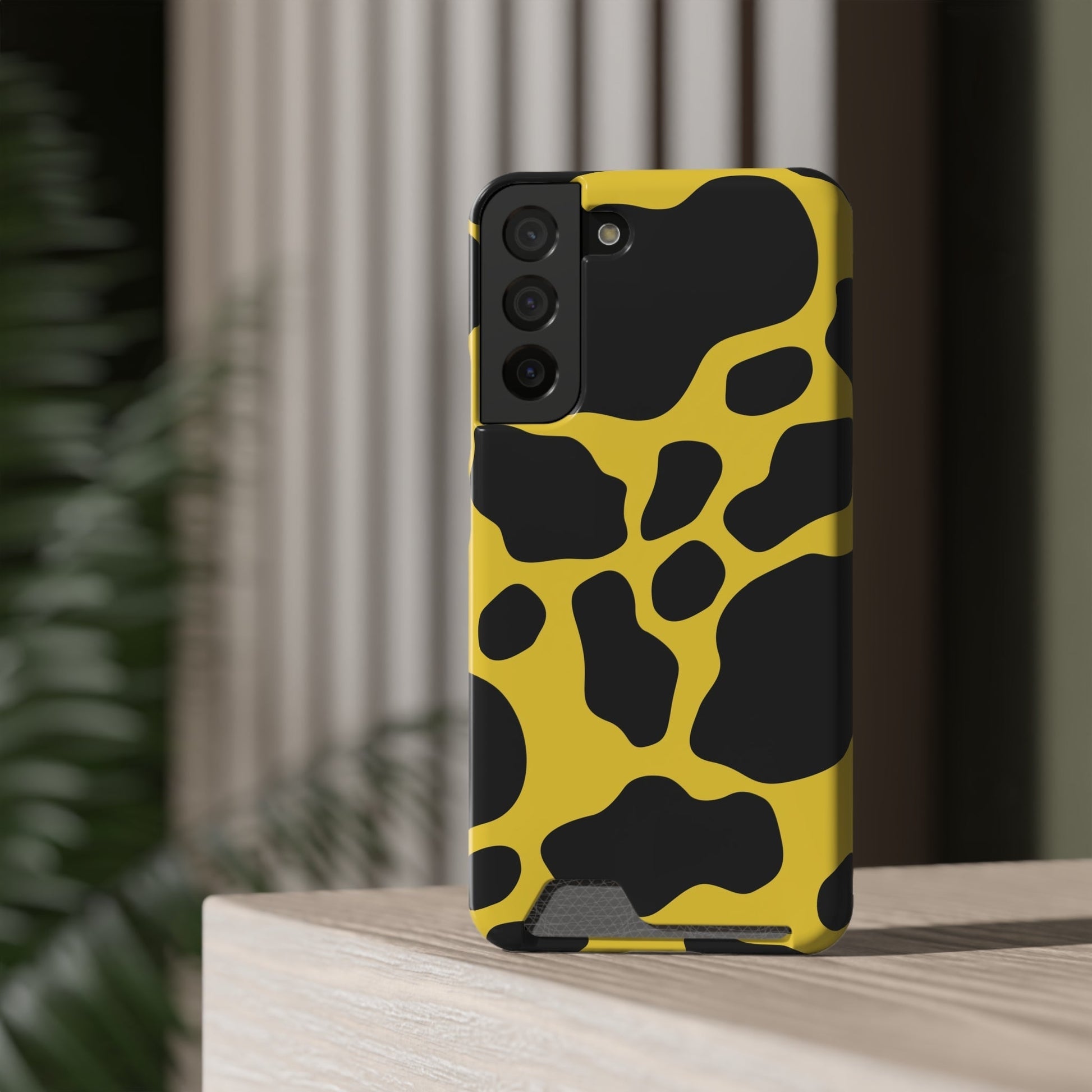 Yellow and Black Cow Print Phone Case, Artsulli - Art is Long, Life is Short, Phone Case, , , , , , , 