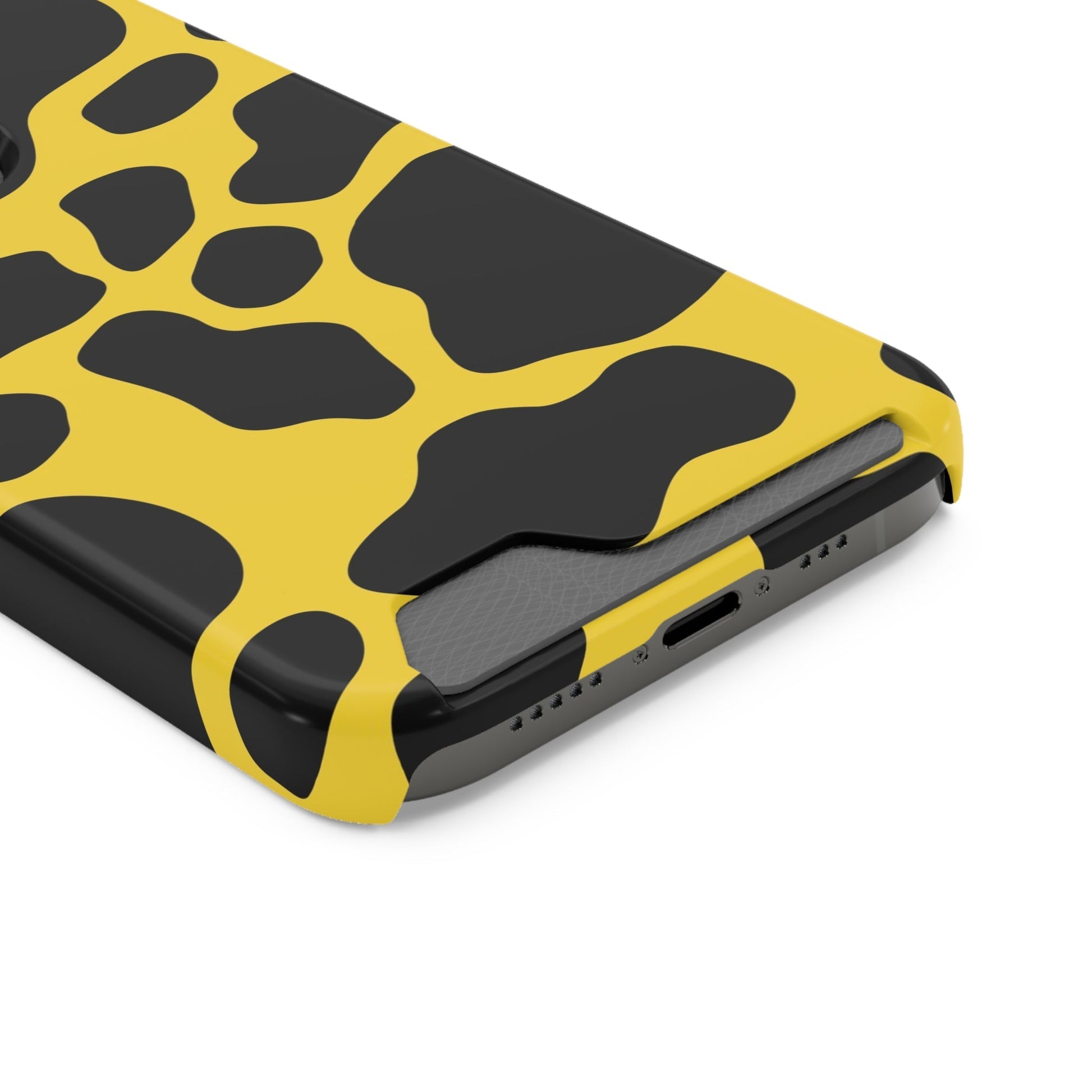Yellow and Black Cow Print Phone Case, Artsulli - Art is Long, Life is Short, Phone Case, , , , , , , 