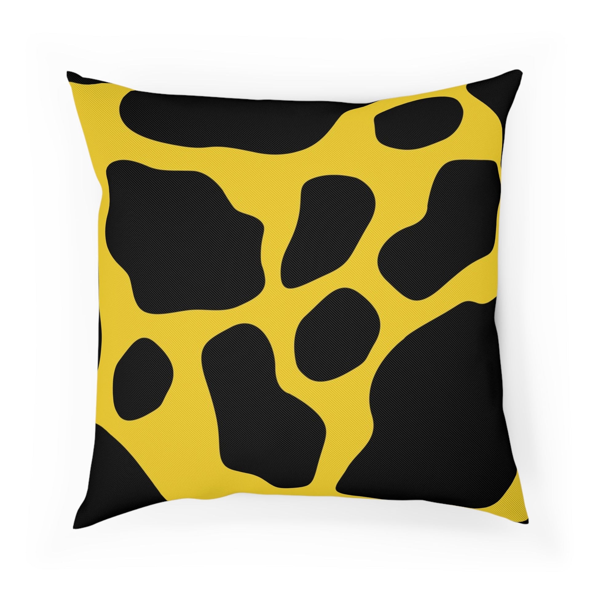 Yellow and Black Cow Print Throw Pillow, Artsulli - Art is Long, Life is Short, Home Decor, Size, 18.1" × 18.1", , , , , 20787869242565082067