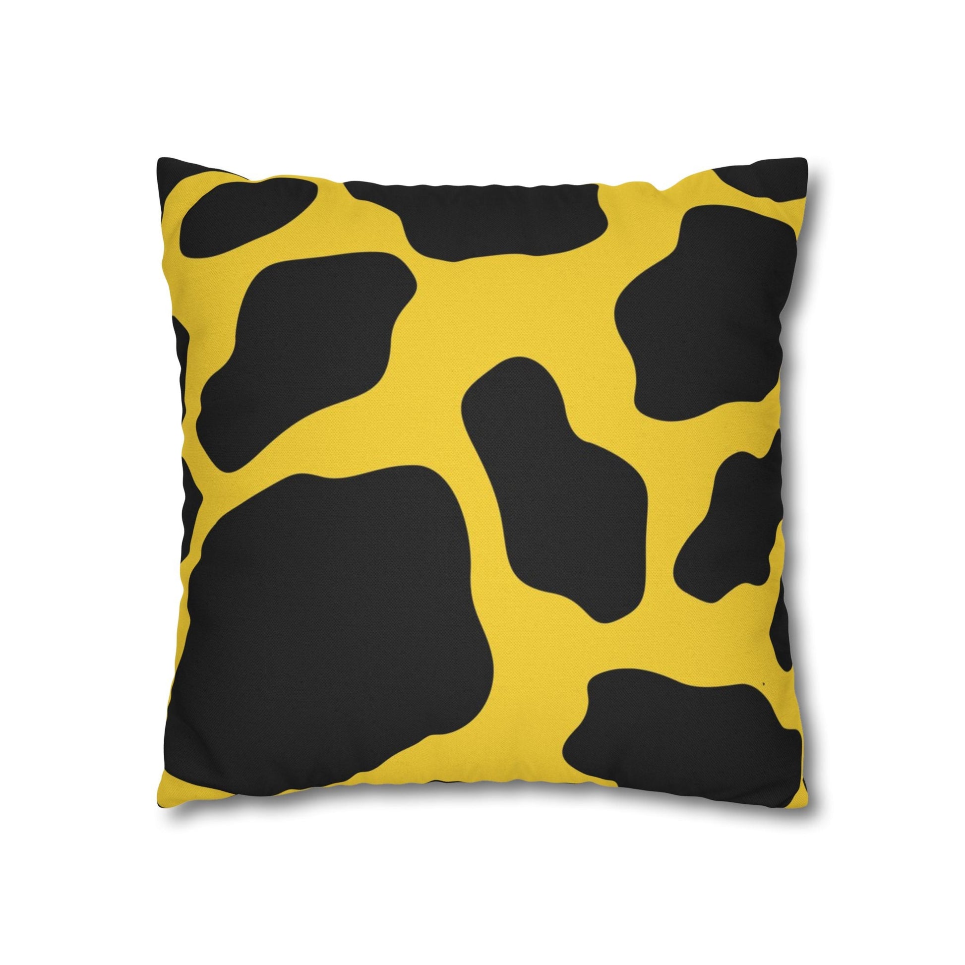 Yellow and Black Cow Print Throw Pillow, Artsulli - Art is Long, Life is Short, Home Decor, , , , , , , 