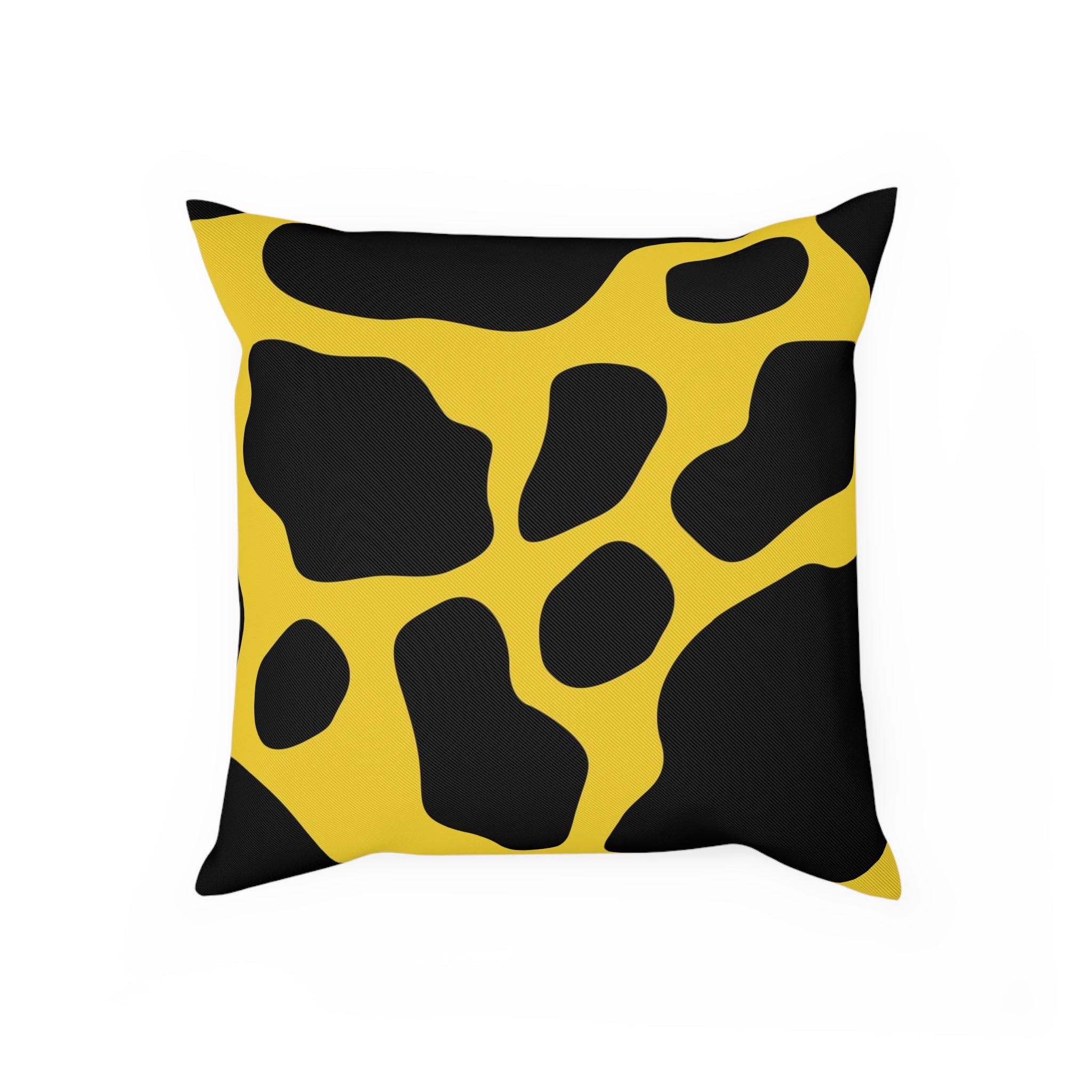 Yellow and Black Cow Print Throw Pillow, Artsulli - Art is Long, Life is Short, Home Decor, Size, 15.7" × 15.7", , , , , 29081483716000297516
