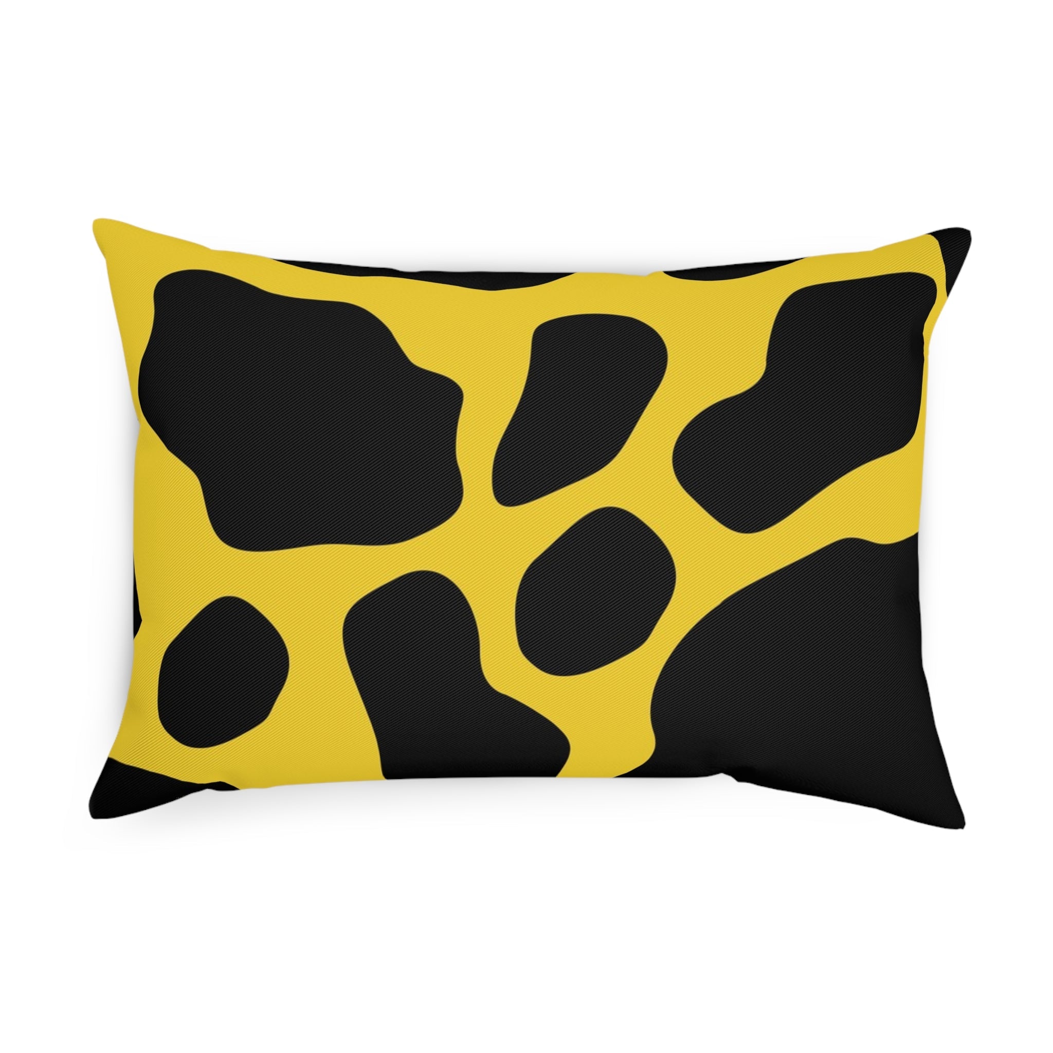 Yellow and Black Cow Print Throw Pillow, Artsulli - Art is Long, Life is Short, Home Decor, , , , , , , 