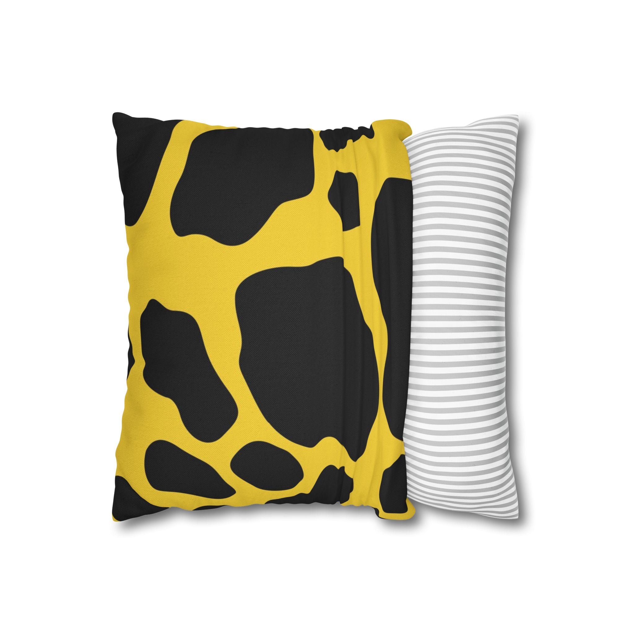 Yellow and Black Cow Print Throw Pillow, Artsulli - Art is Long, Life is Short, Home Decor, , , , , , , 