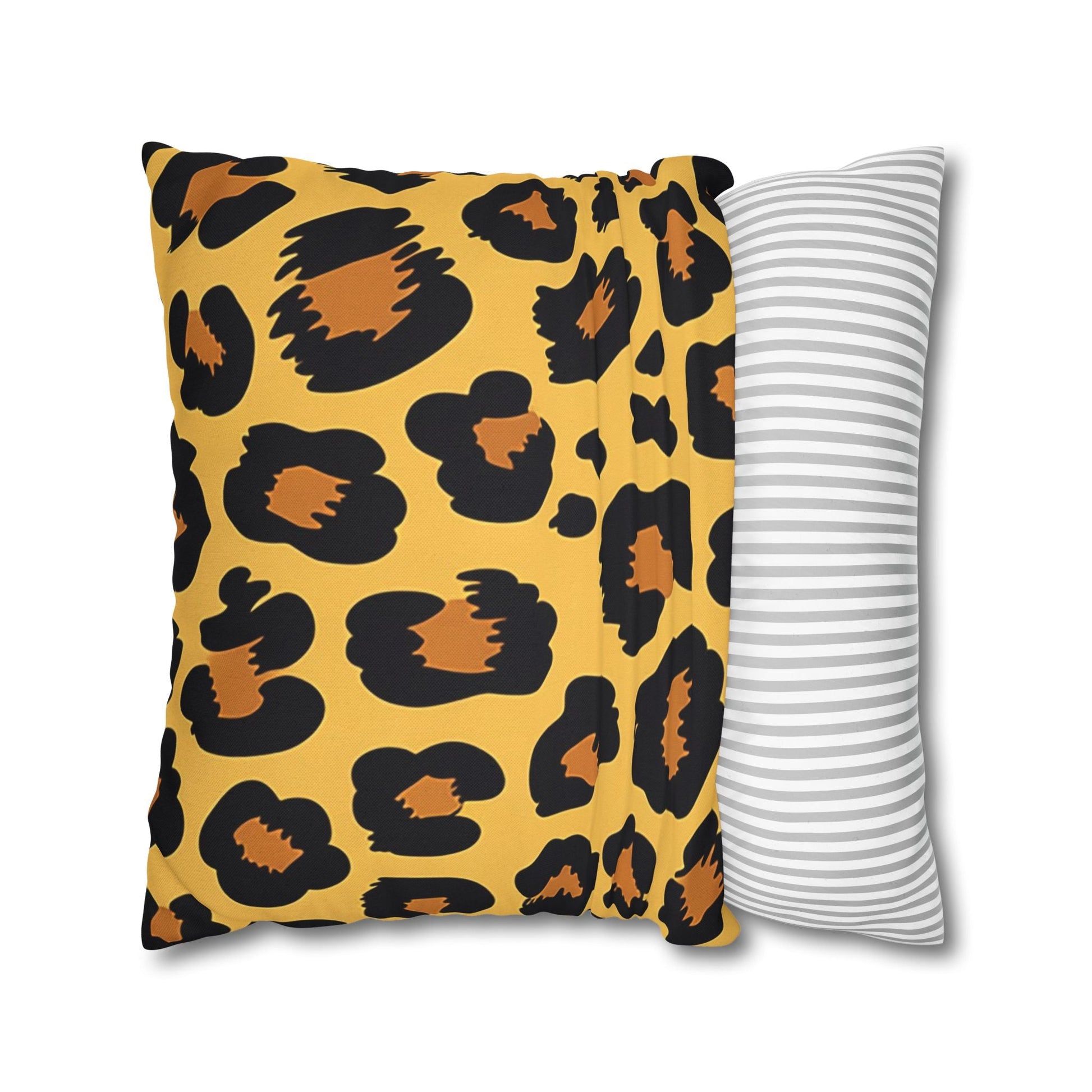 Yellow and Black Leopard Print Throw Pillow, Artsulli - Art is Long, Life is Short, Home Decor, , , , , , , 