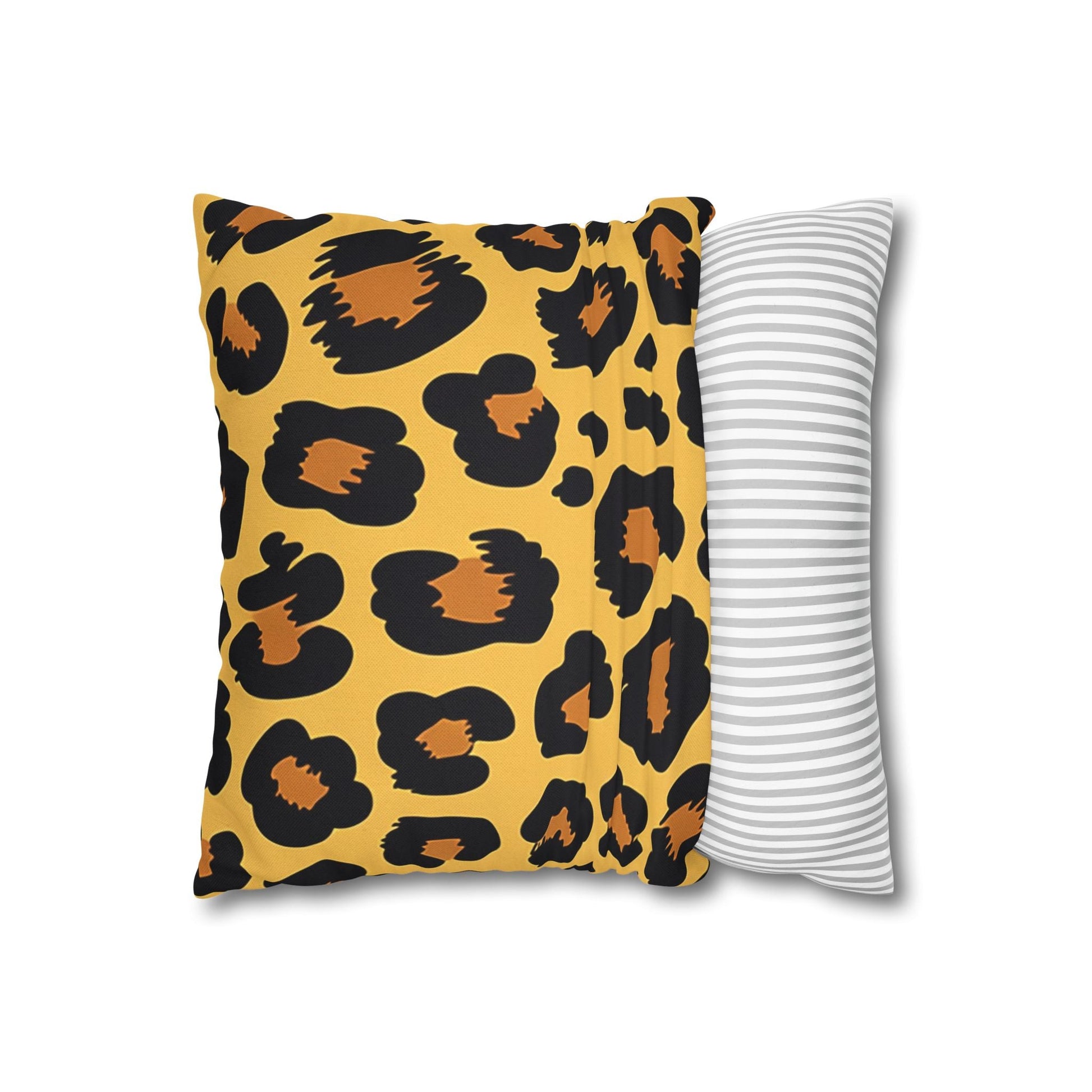 Yellow and Black Leopard Print Throw Pillow, Artsulli - Art is Long, Life is Short, Home Decor, , , , , , , 