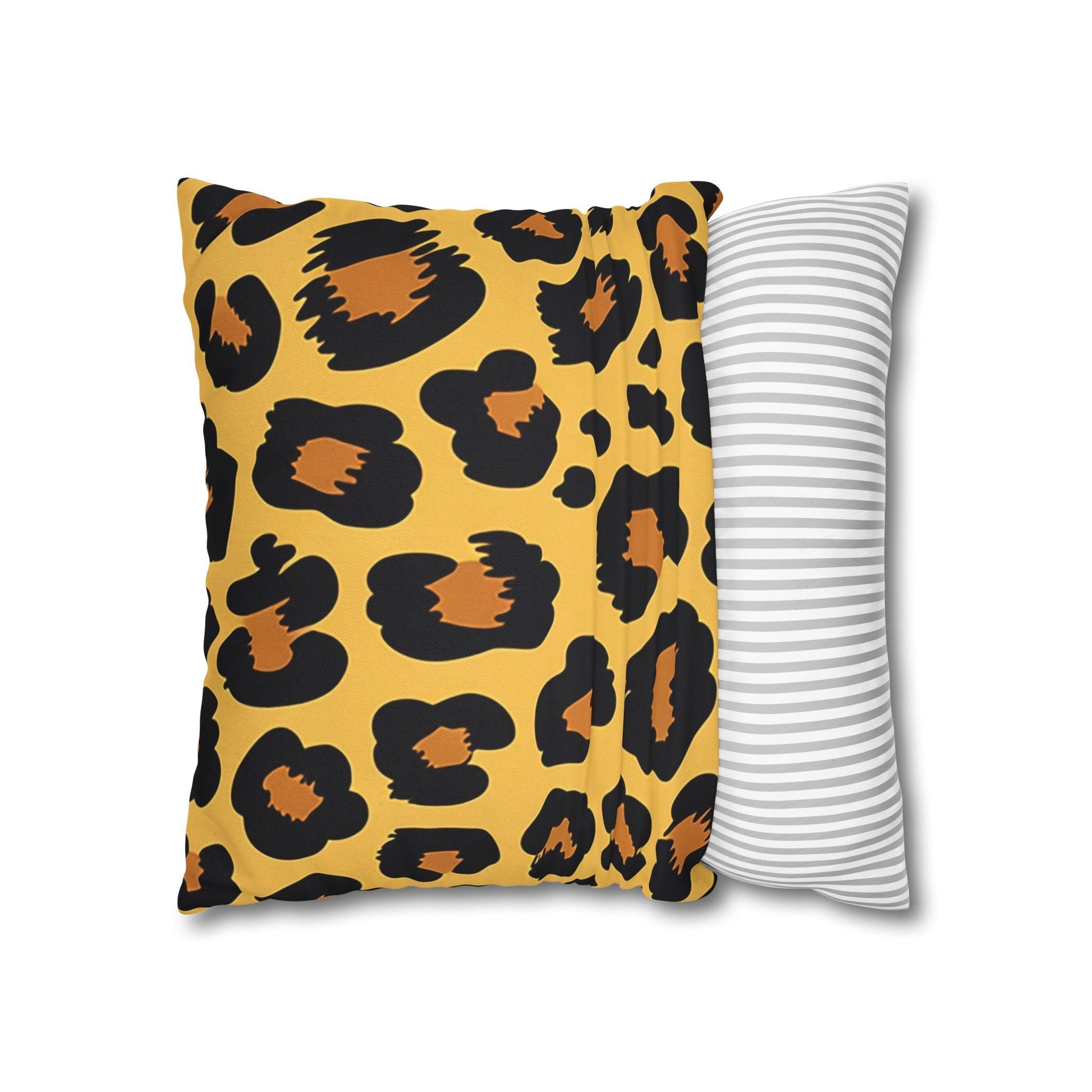 Yellow and Black Leopard Print Throw Pillow, Artsulli - Art is Long, Life is Short, Home Decor, , , , , , , 