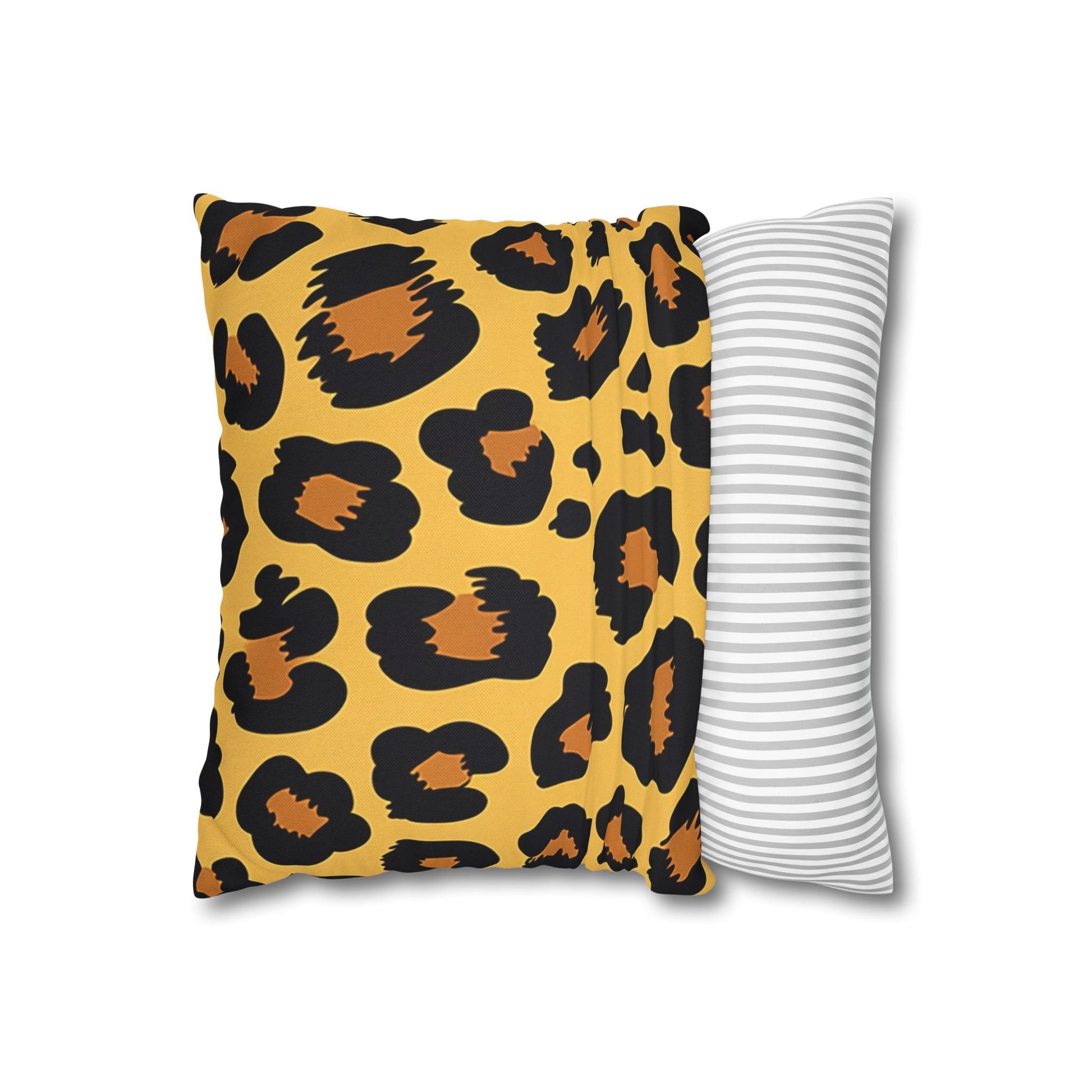 Yellow and Black Leopard Print Throw Pillow, Artsulli - Art is Long, Life is Short, Home Decor, , , , , , , 