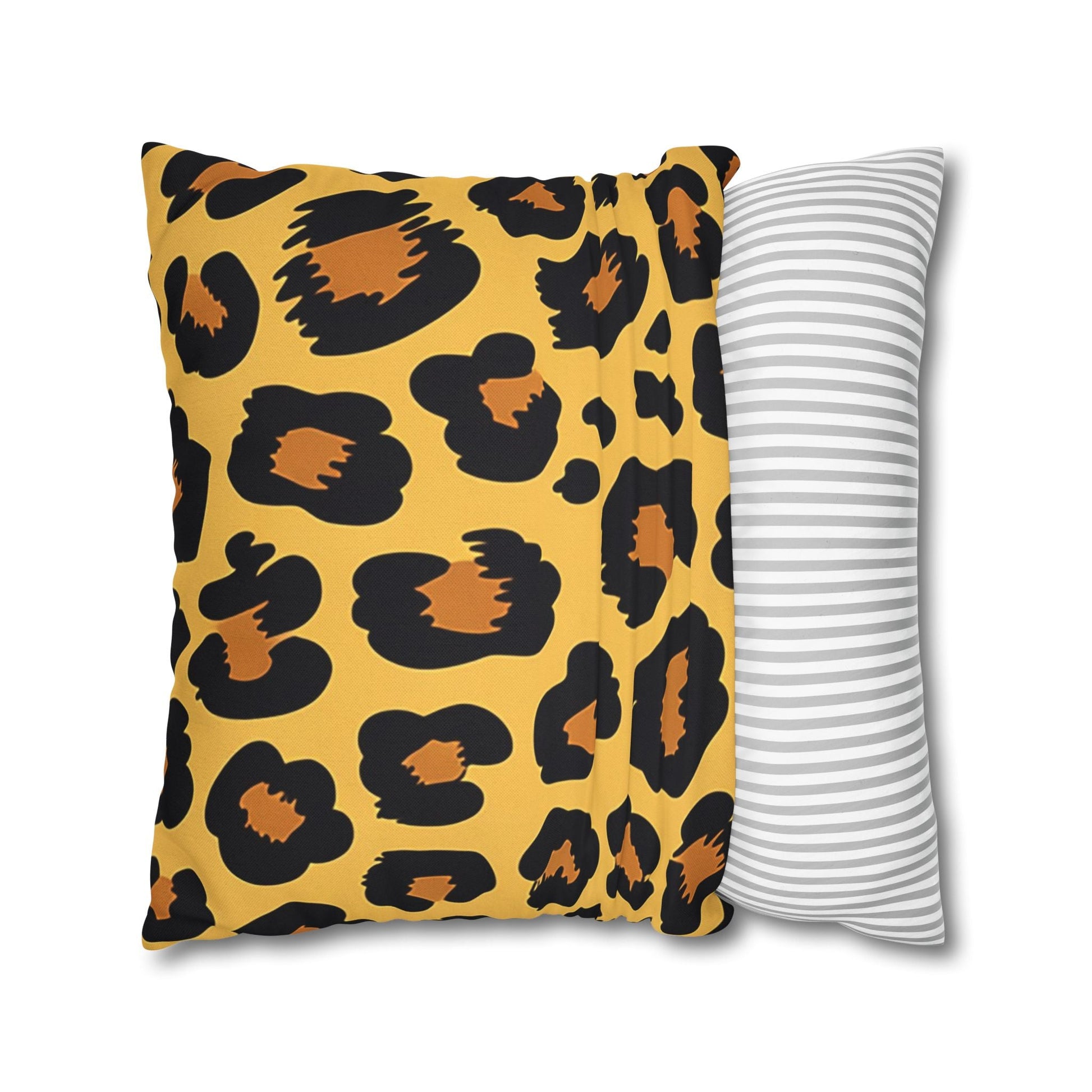 Yellow and Black Leopard Print Throw Pillow, Artsulli - Art is Long, Life is Short, Home Decor, , , , , , , 