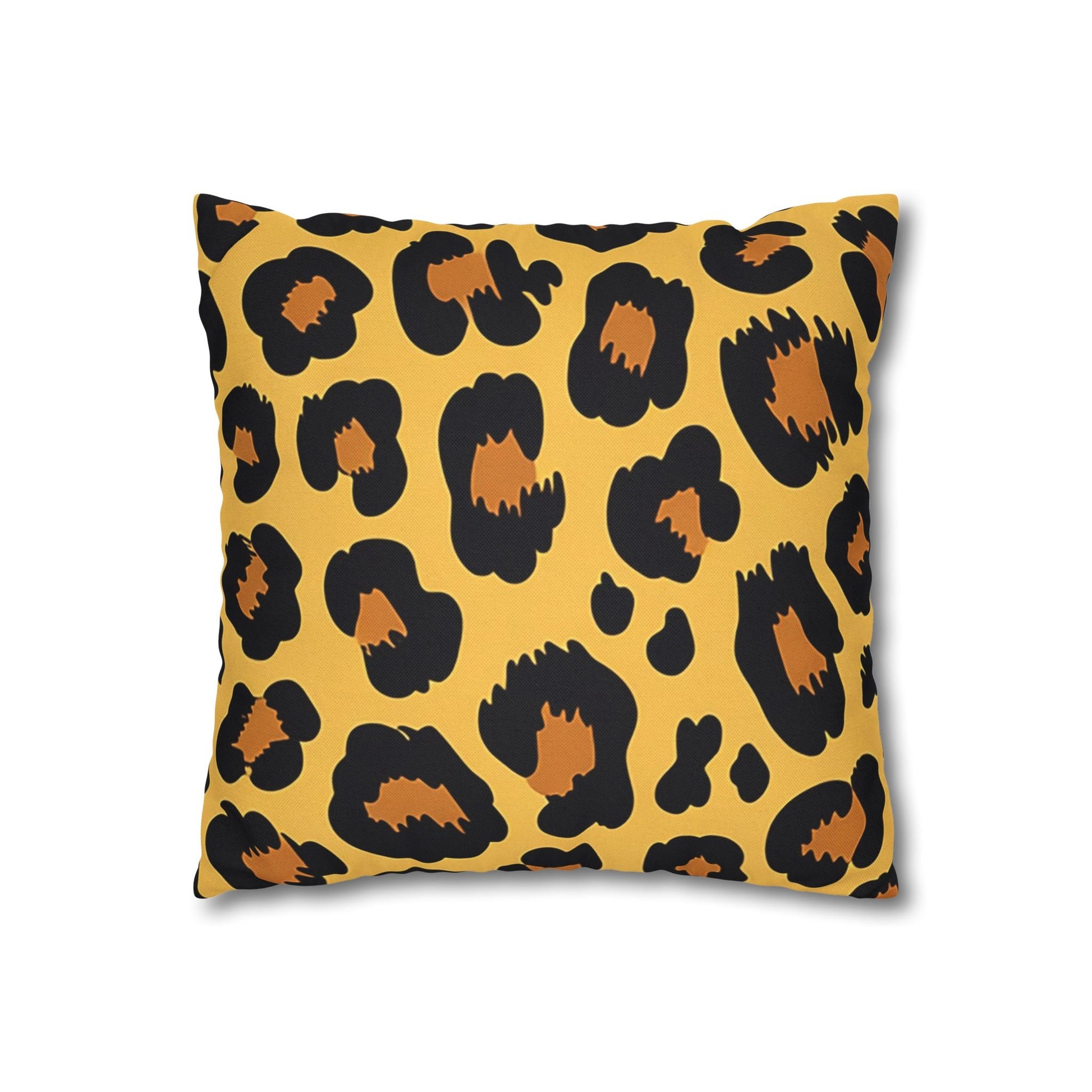Yellow and Black Leopard Print Throw Pillow, Artsulli - Art is Long, Life is Short, Home Decor, , , , , , , 