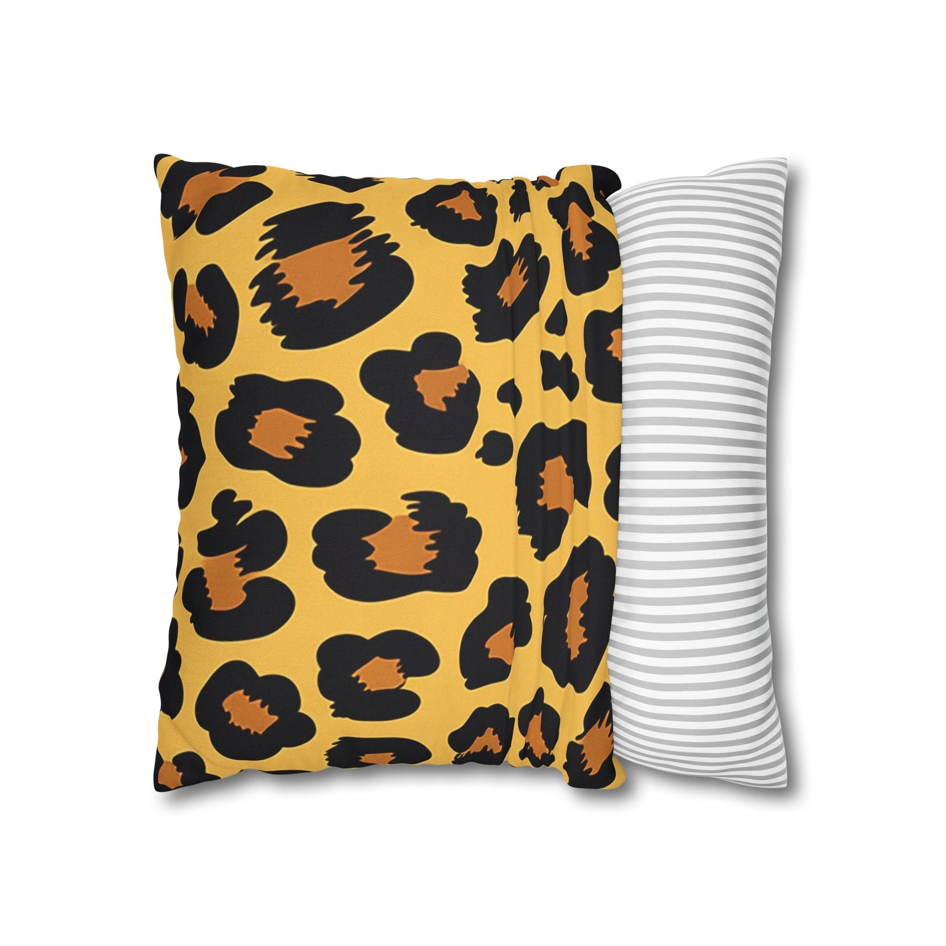 Yellow and Black Leopard Print Throw Pillow, Artsulli - Art is Long, Life is Short, Home Decor, , , , , , , 