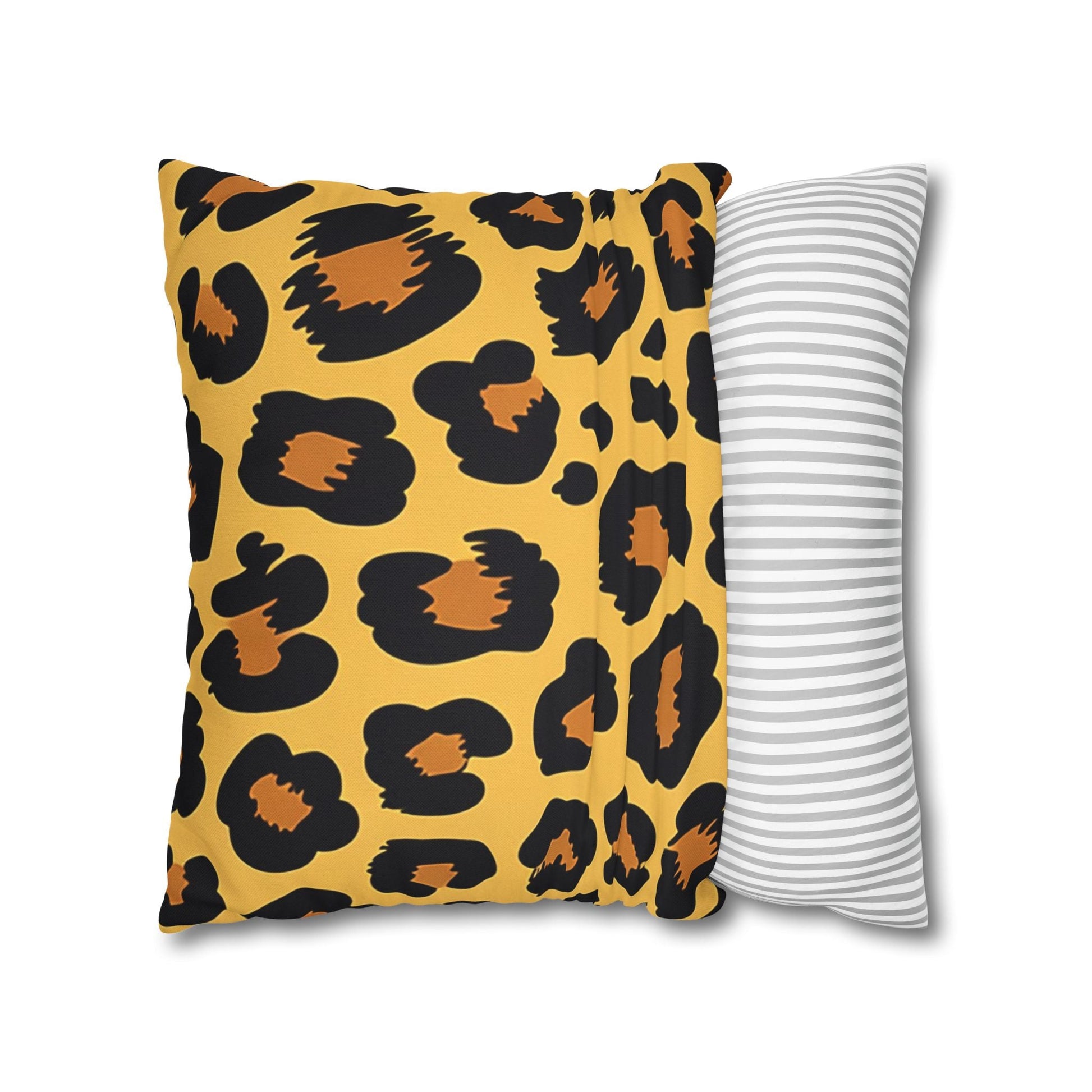 Yellow and Black Leopard Print Throw Pillow, Artsulli - Art is Long, Life is Short, Home Decor, , , , , , , 