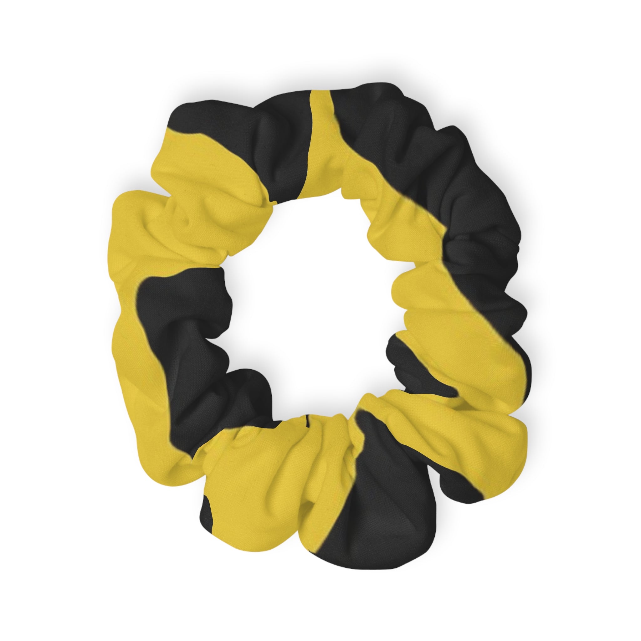 Yellow and Black Patterned Scrunchie, Artsulli - Art is Long, Life is Short, Accessories, Size, 4'' × 4'', , , , , 12915740897298579043