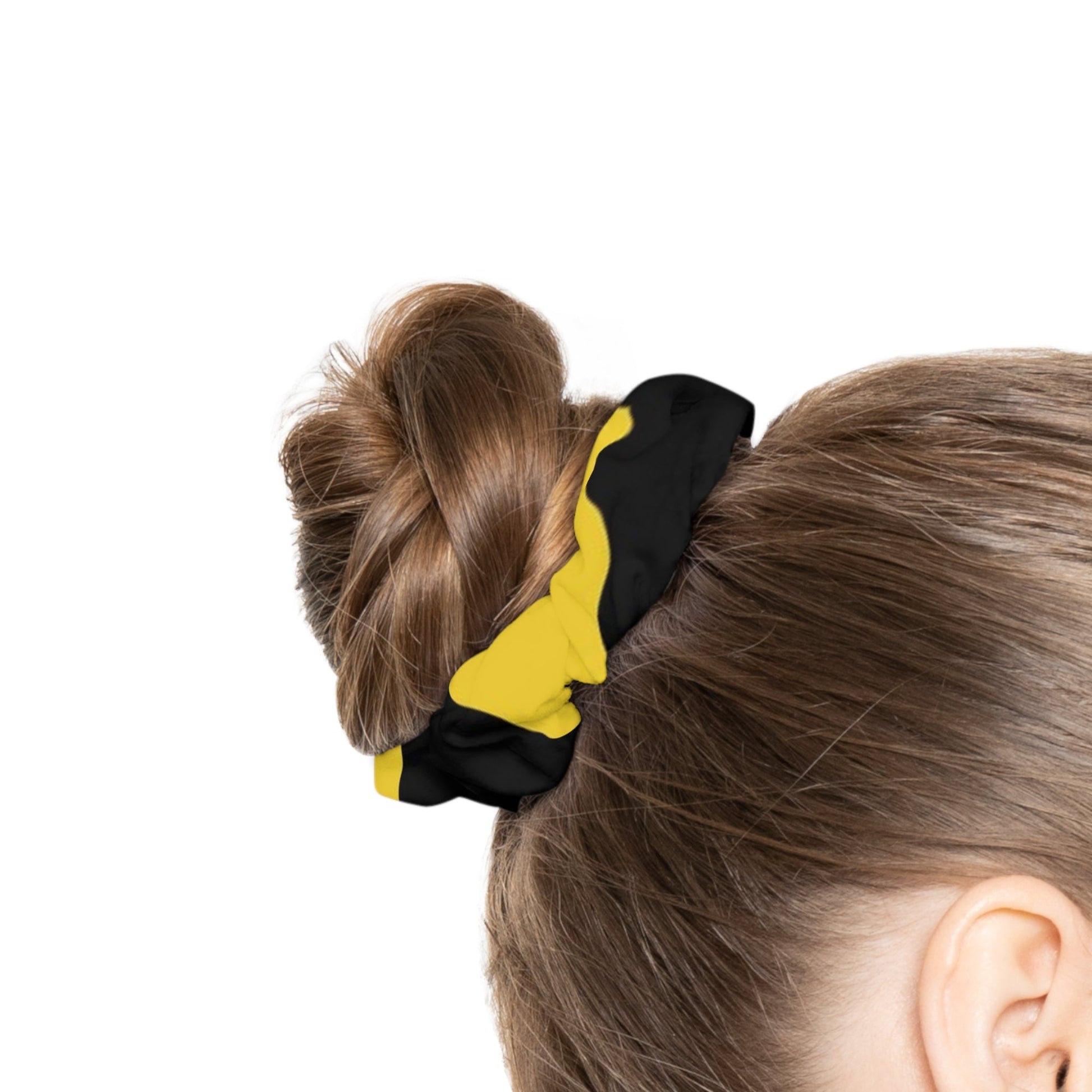 Yellow and Black Patterned Scrunchie, Artsulli - Art is Long, Life is Short, Accessories, , , , , , , 