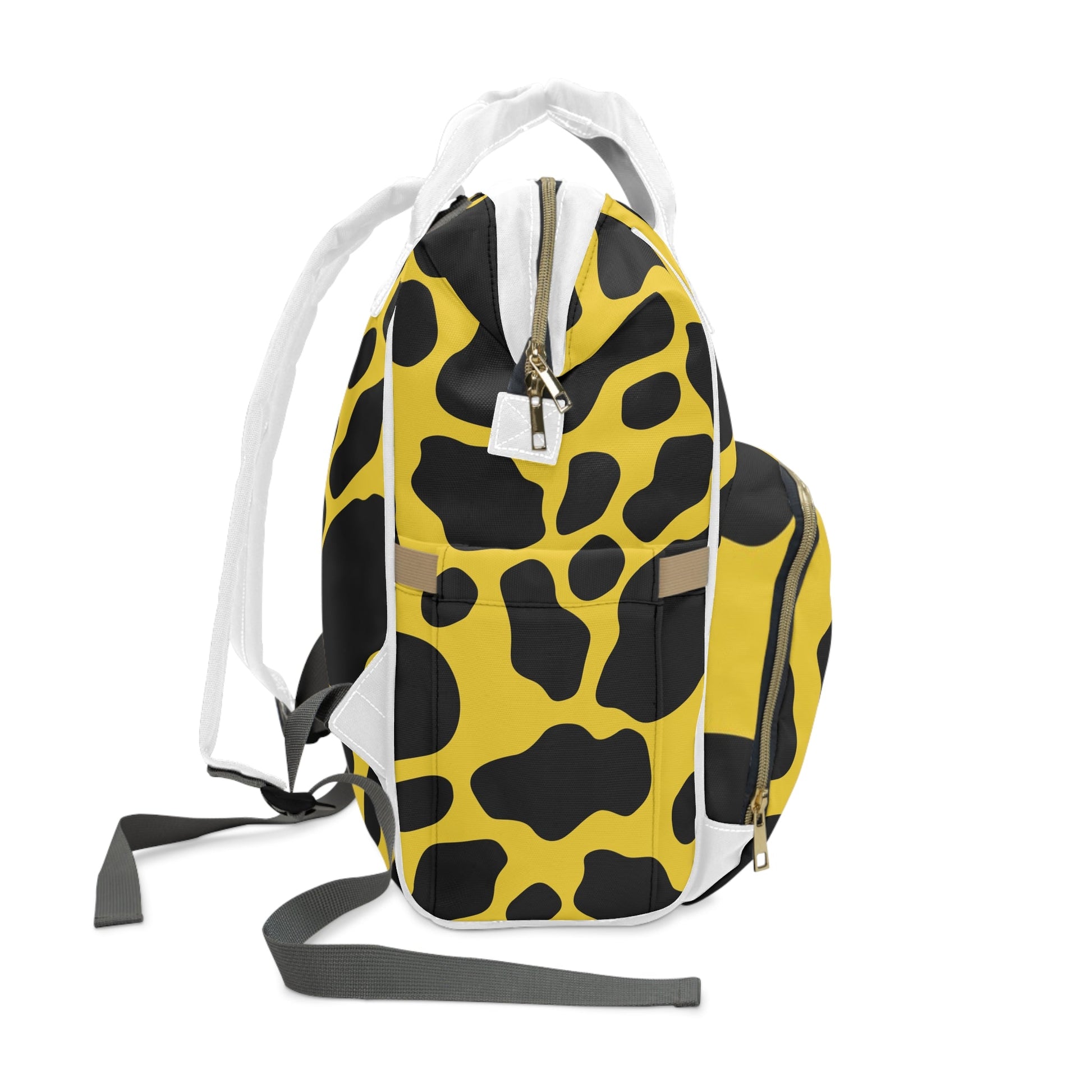 Yellow and Black Spotted Diaper Backpack, Artsulli - Art is Long, Life is Short, Bags, , , , , , , 