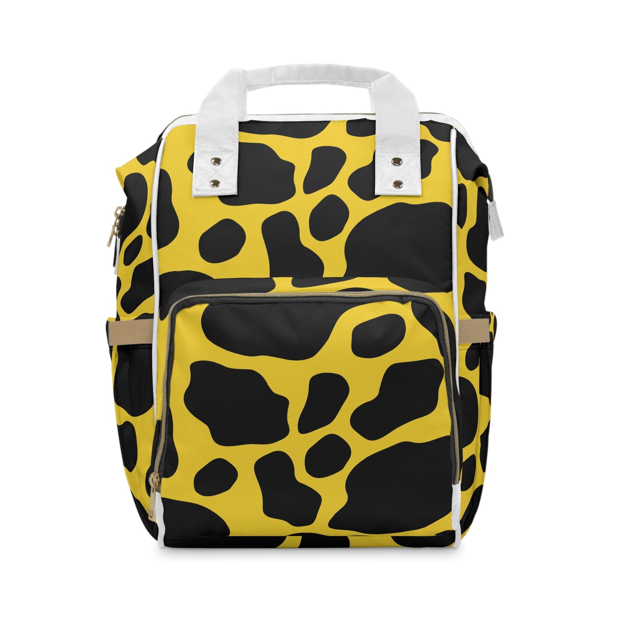 Yellow and Black Spotted Diaper Backpack, Artsulli - Art is Long, Life is Short, Bags, Size, 15.0" × 10.8" × 6.7'', , , , , 16365773413558565699