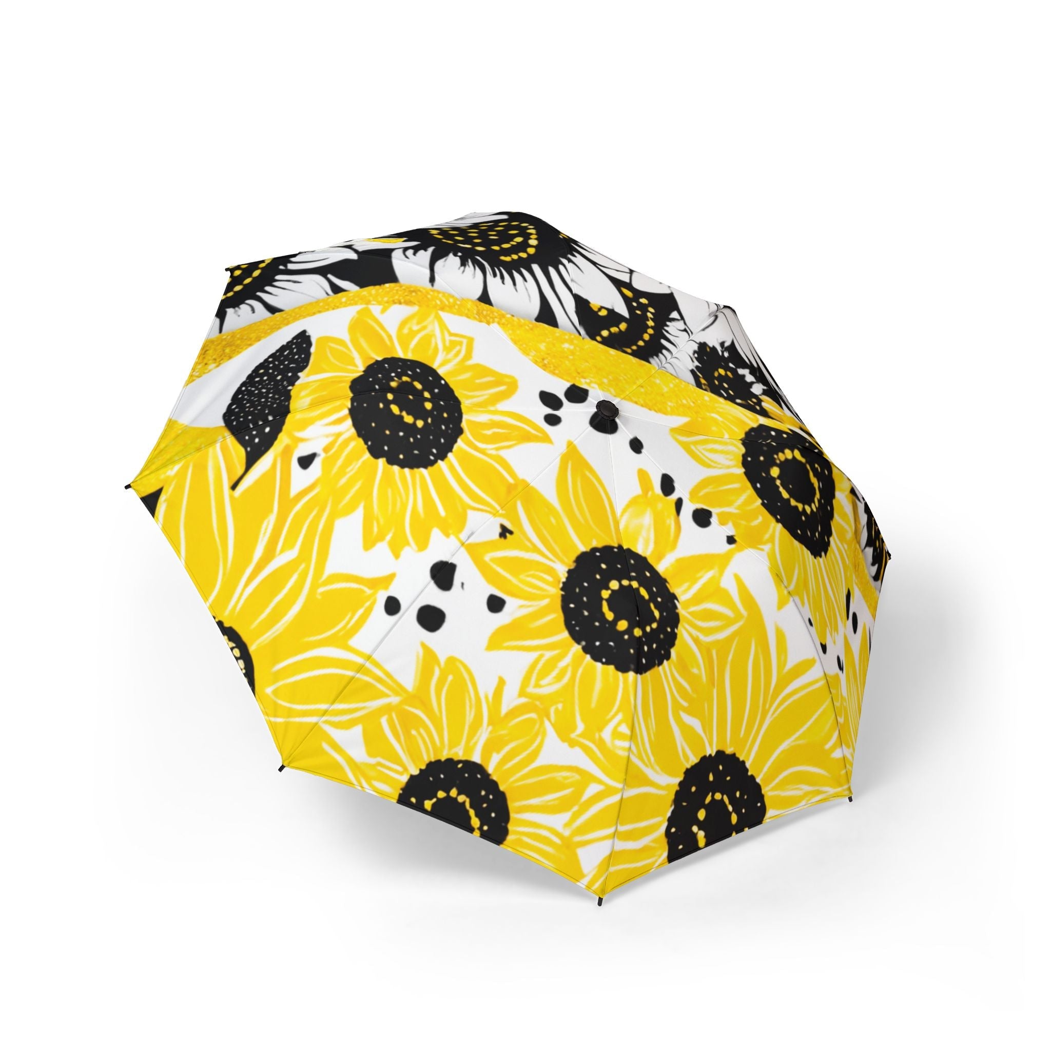 Yellow and Black Sunflower Umbrella, Artsulli - Art is Long, Life is Short, Accessories, Size, One size, , , , , 14709879796325012203