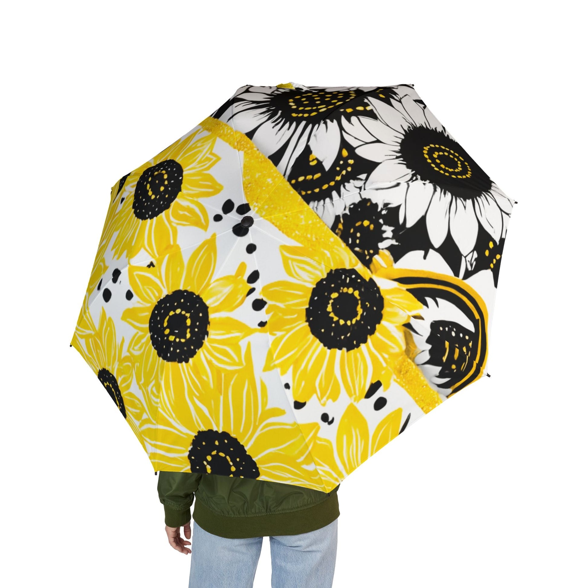 Yellow and Black Sunflower Umbrella, Artsulli - Art is Long, Life is Short, Accessories, , , , , , , 