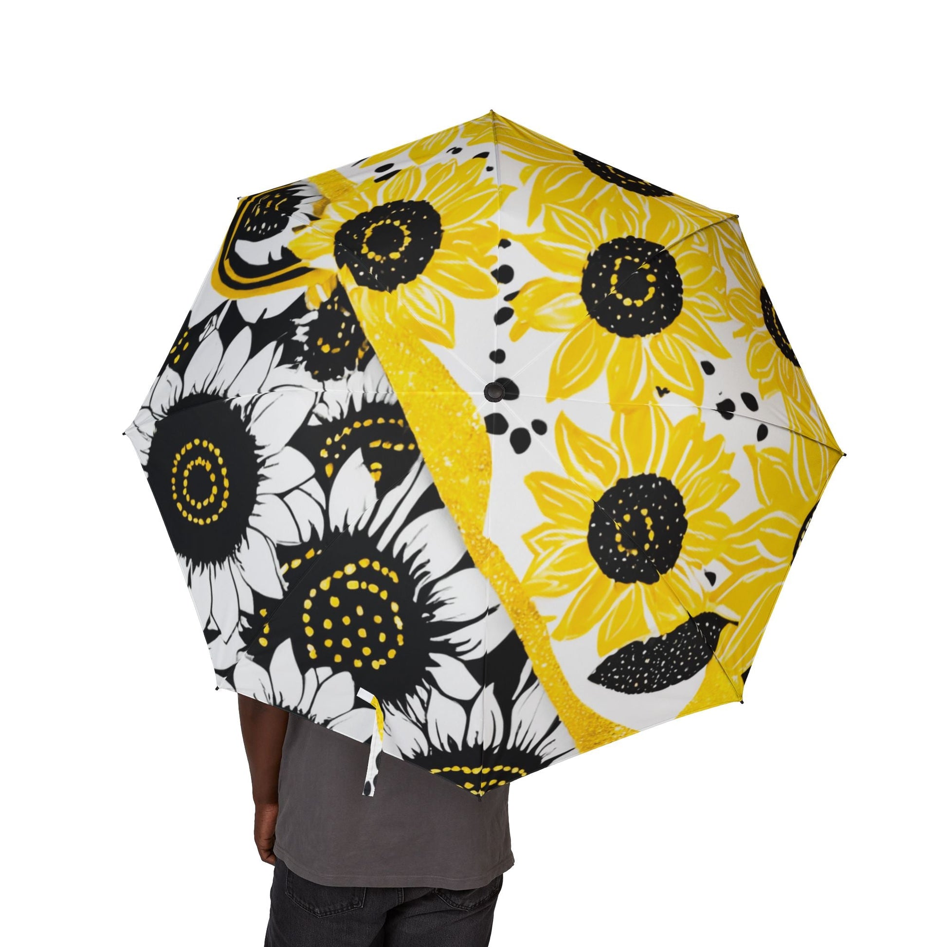 Yellow and Black Sunflower Umbrella, Artsulli - Art is Long, Life is Short, Accessories, , , , , , , 
