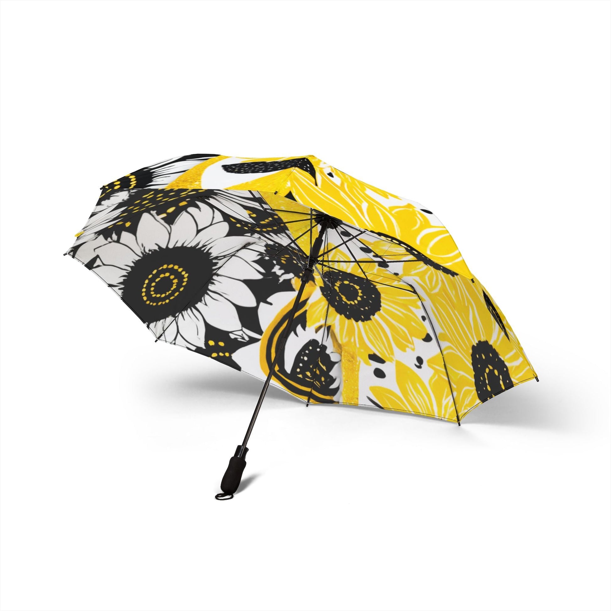Yellow and Black Sunflower Umbrella, Artsulli - Art is Long, Life is Short, Accessories, , , , , , , 